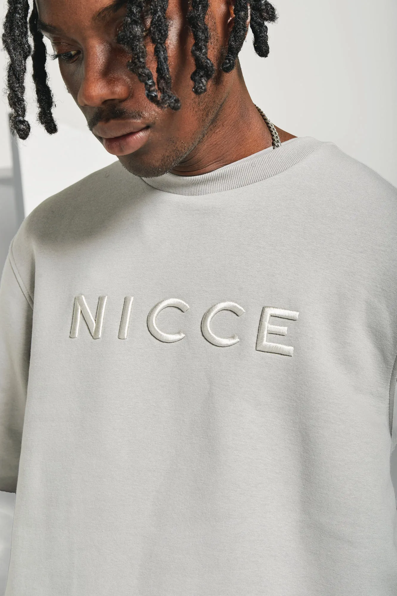NICCE Mens Mercury Sweat & Jogger Tracksuit Set | Circular Grey sold by Nicce product image thumbnail 4