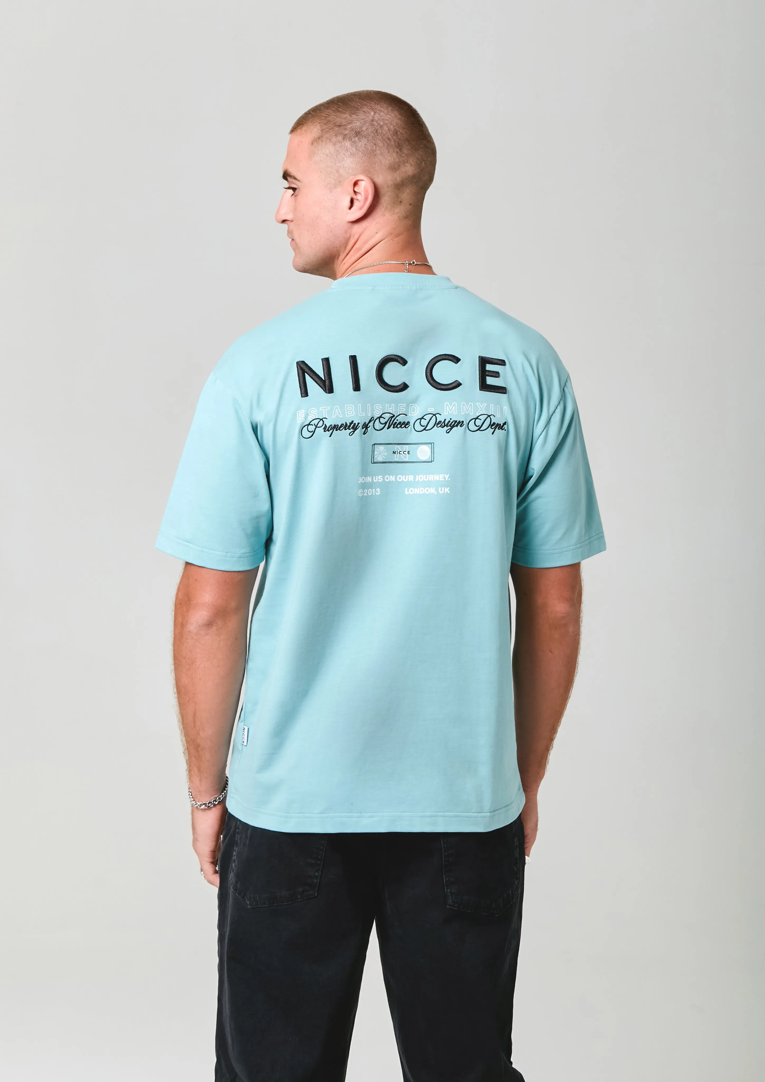 NICCE Mens Meridian T-Shirt | Blue sold by Nicce product image thumbnail 2