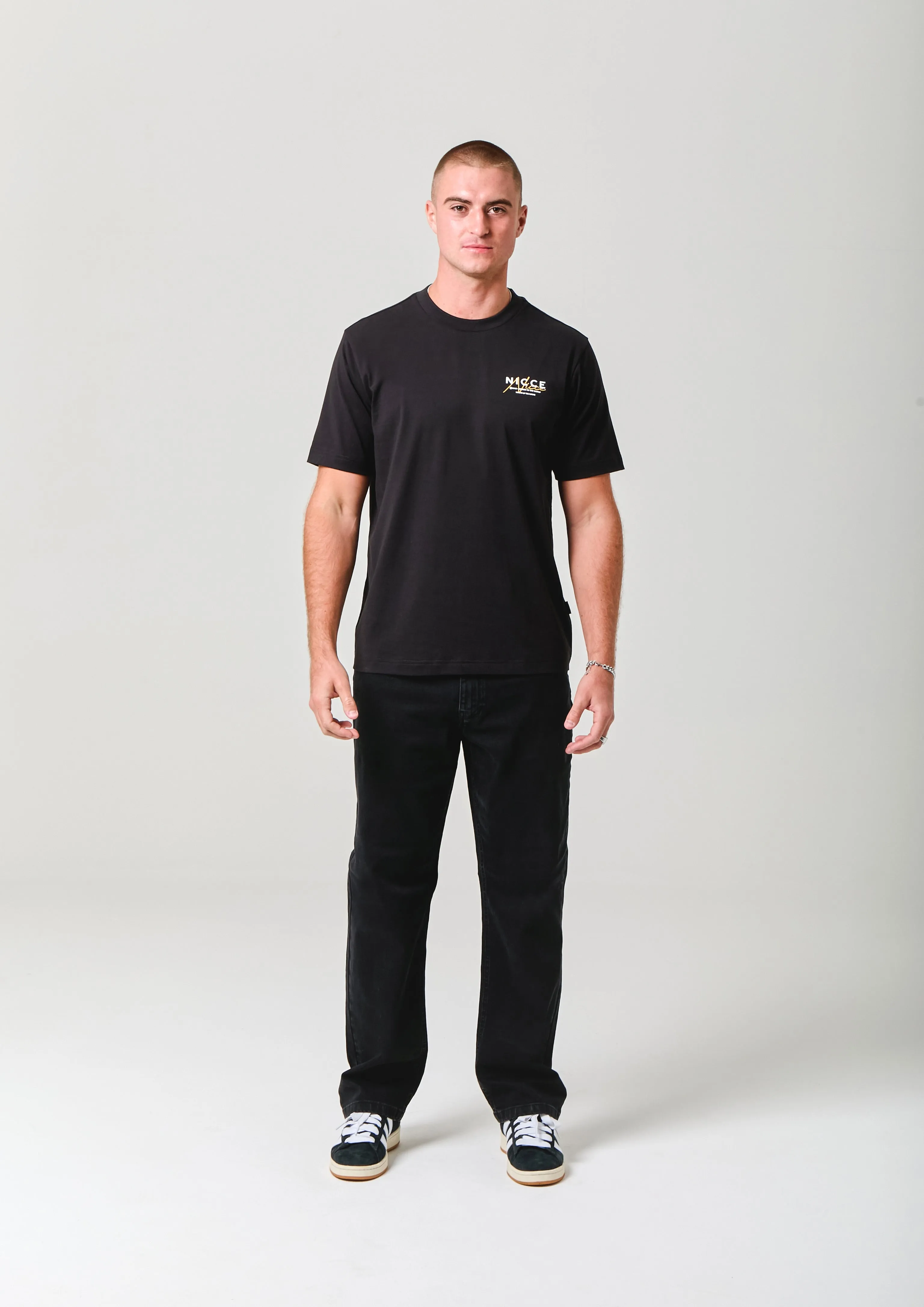 NICCE Mens World Essentials T-Shirt | Black sold by Nicce