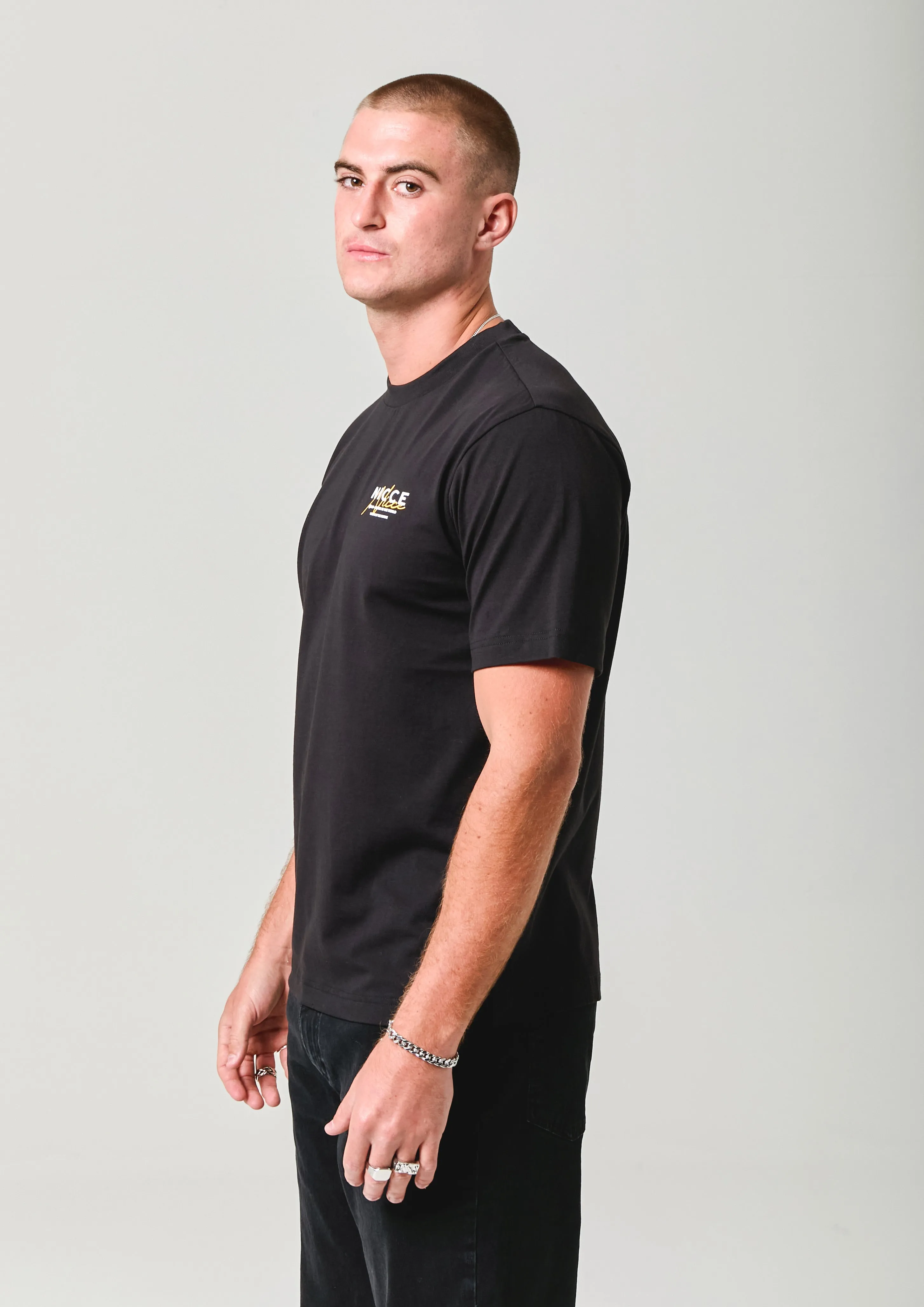NICCE Mens World Essentials T-Shirt | Black sold by Nicce product image thumbnail 2