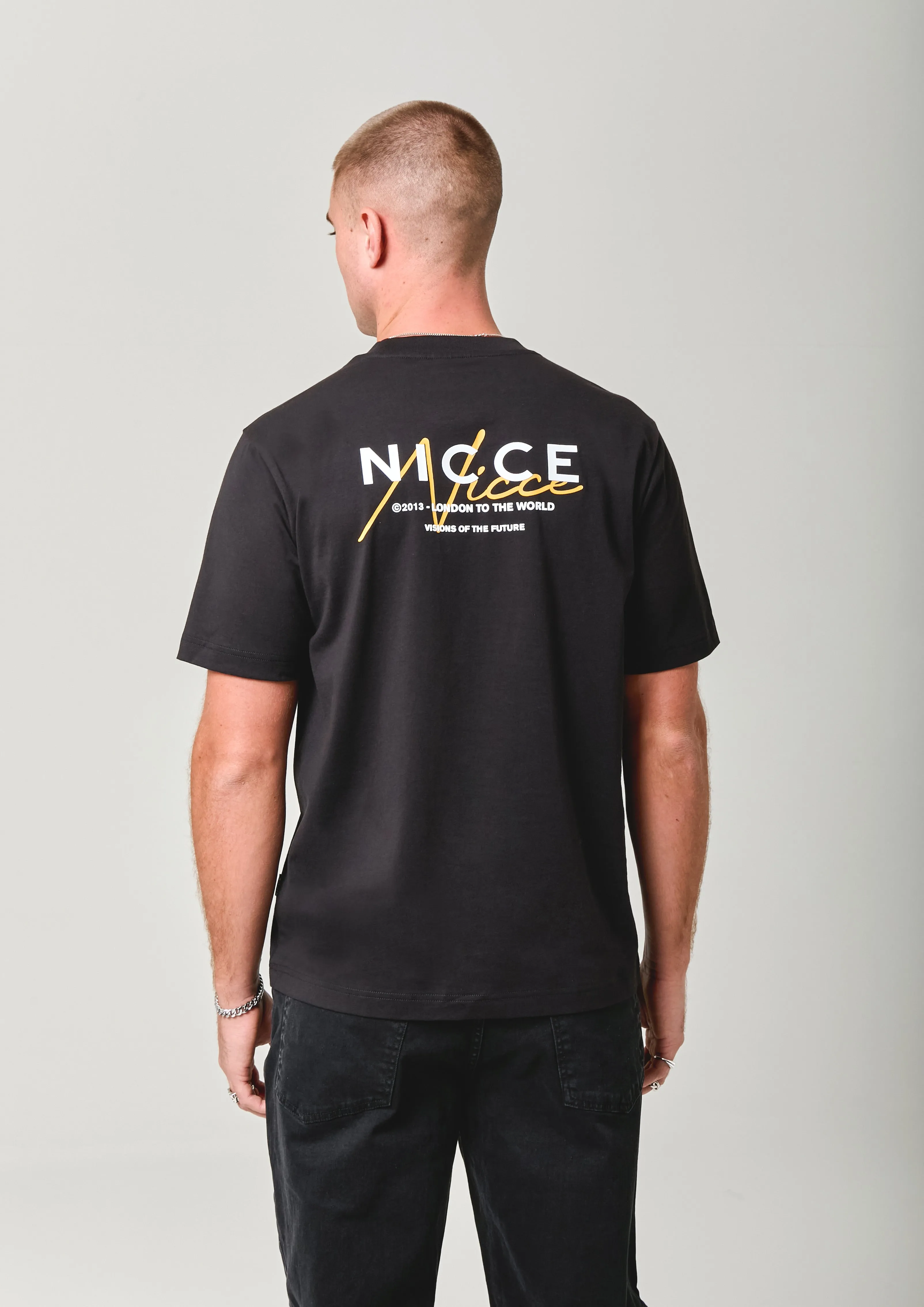 NICCE Mens World Essentials T-Shirt | Black sold by Nicce product image thumbnail 3