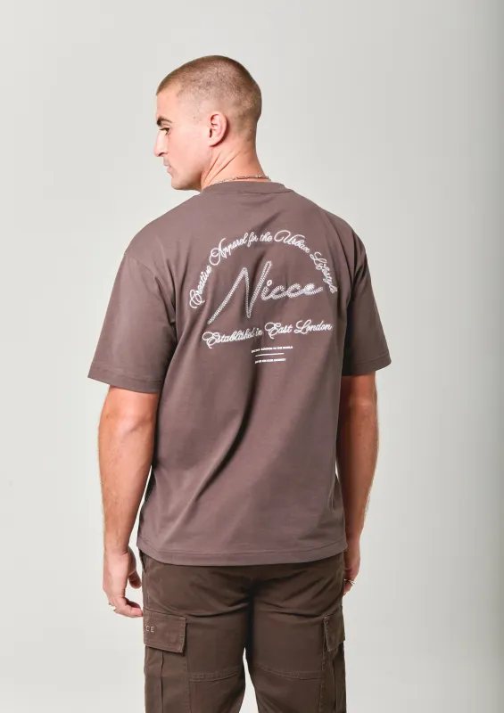 NICCE Mens Exalt T-Shirt | Brown sold by Nicce
