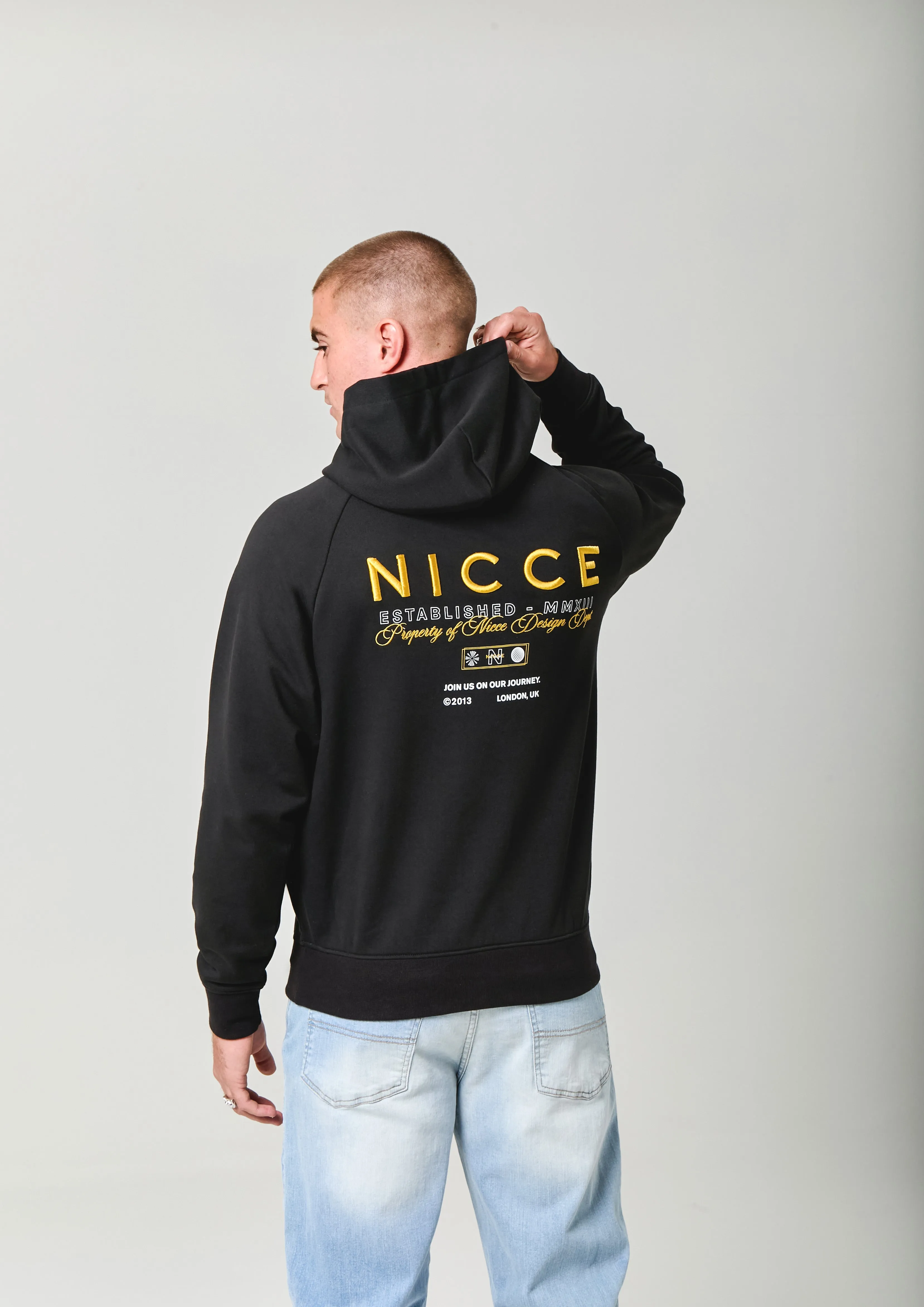 NICCE Mens Meridian Hoodie | Black sold by Nicce