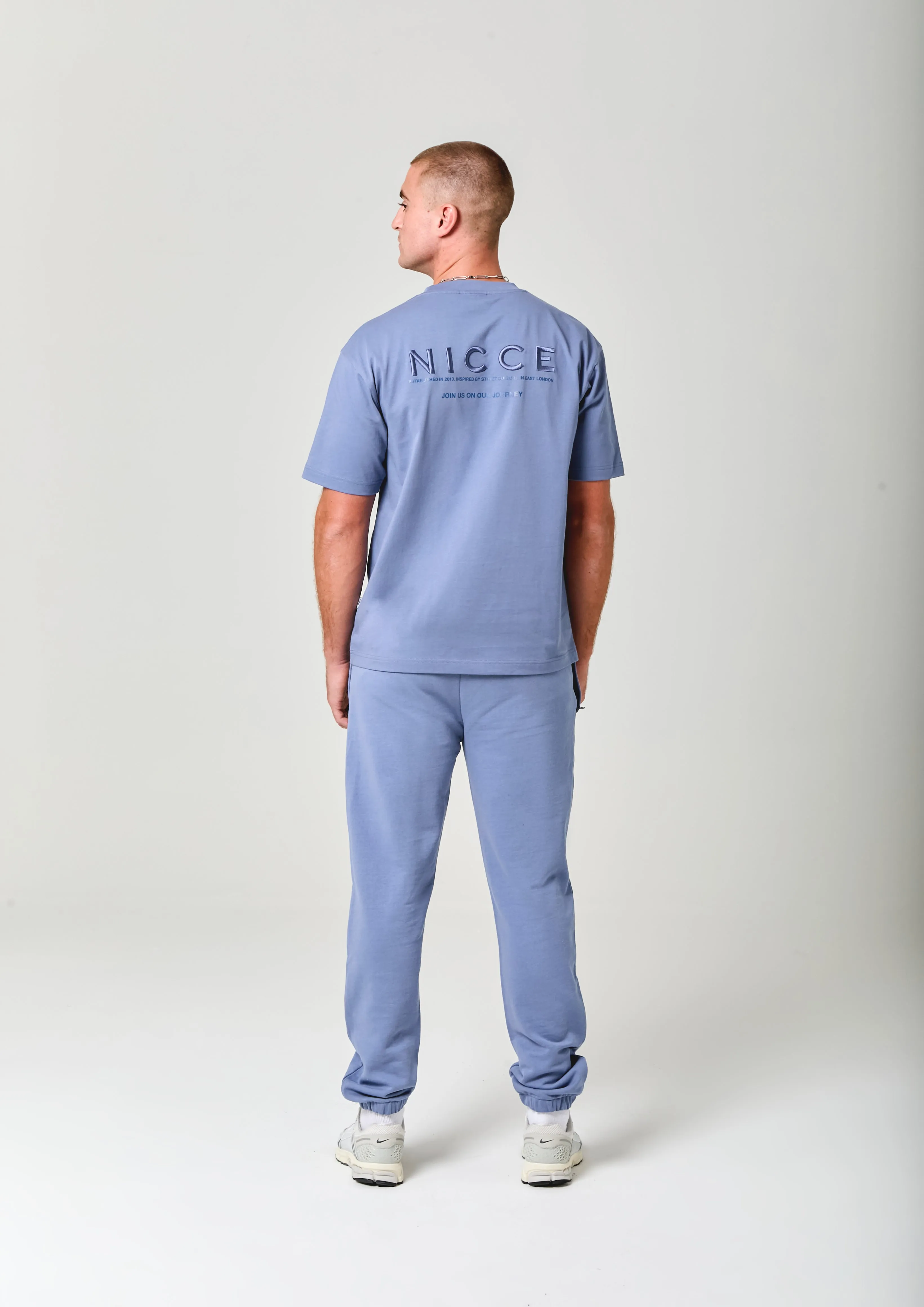 NICCE Mens Script Essential T-Shirt | Blue sold by Nicce product image thumbnail 3