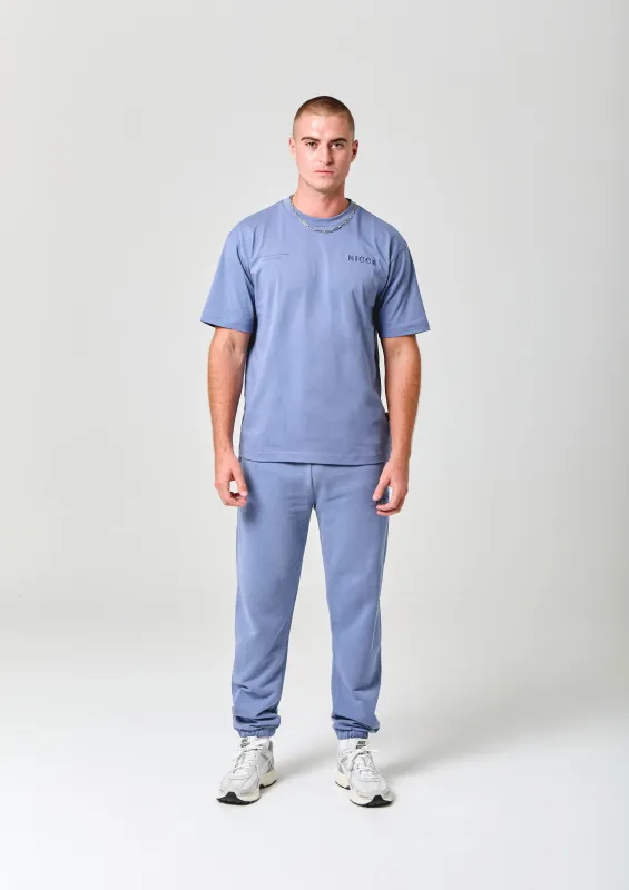 NICCE Mens Script Essential T-Shirt | Blue sold by Nicce