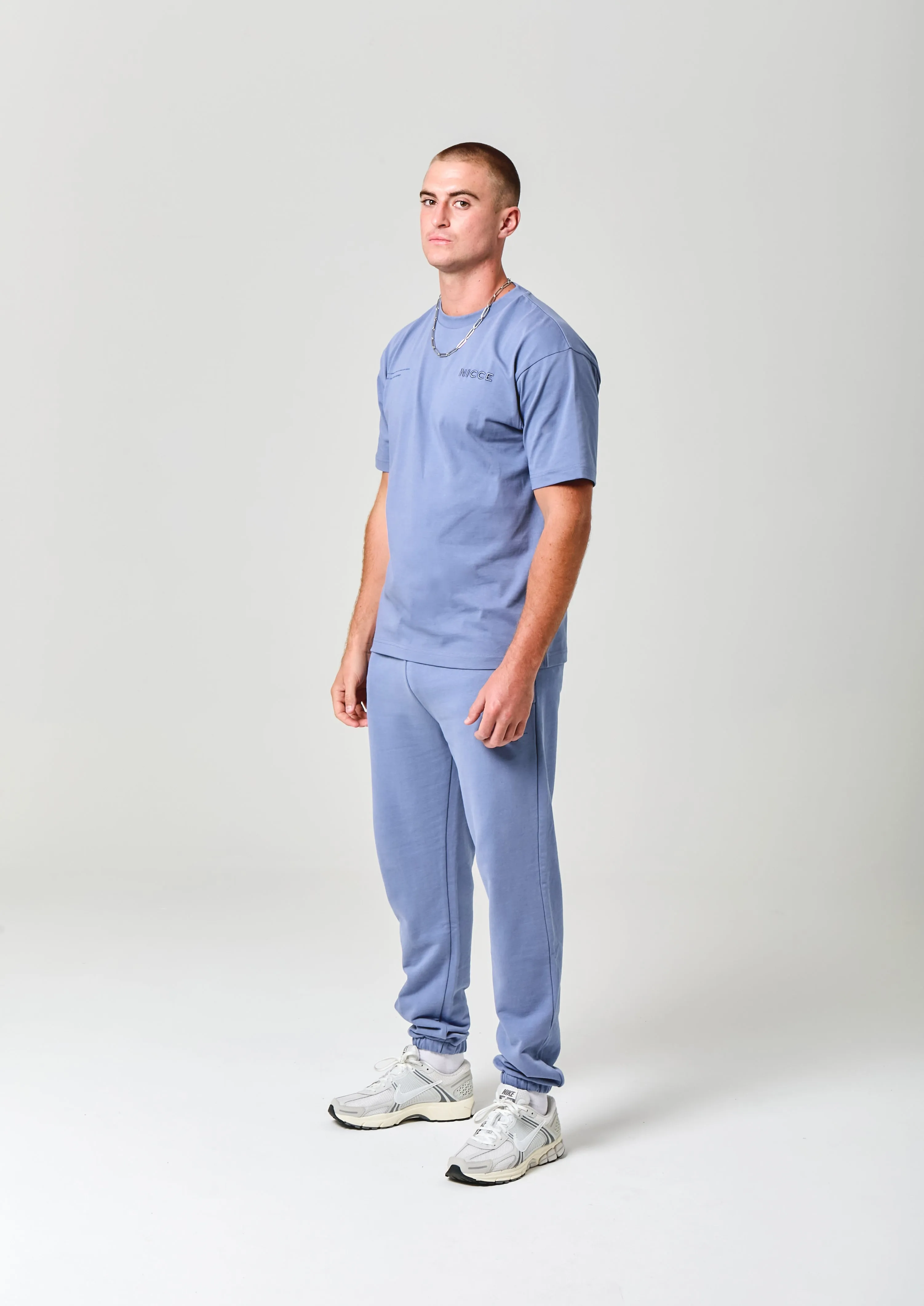 NICCE Mens Script Essential T-Shirt | Blue sold by Nicce product image thumbnail 2