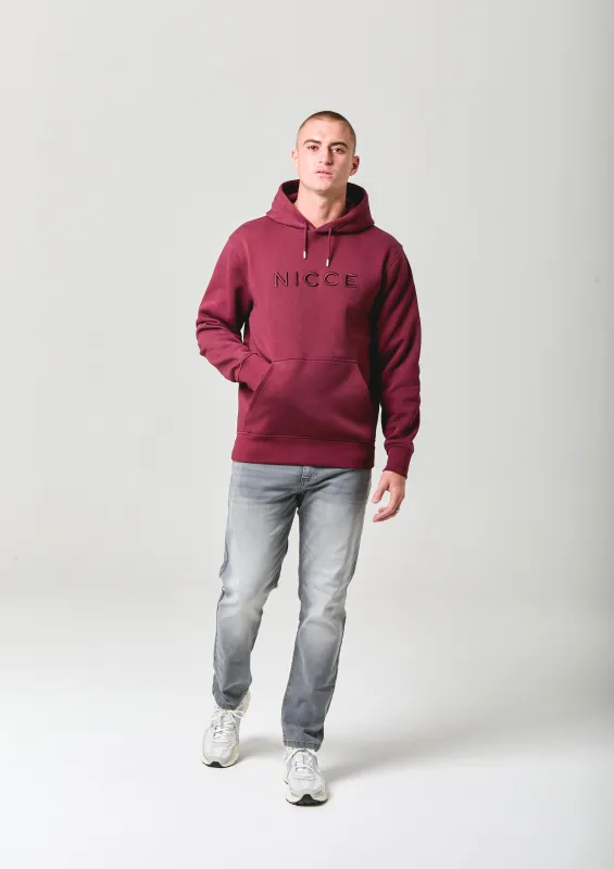NICCE Mens Mercury Hoodie | Burgundy sold by Nicce