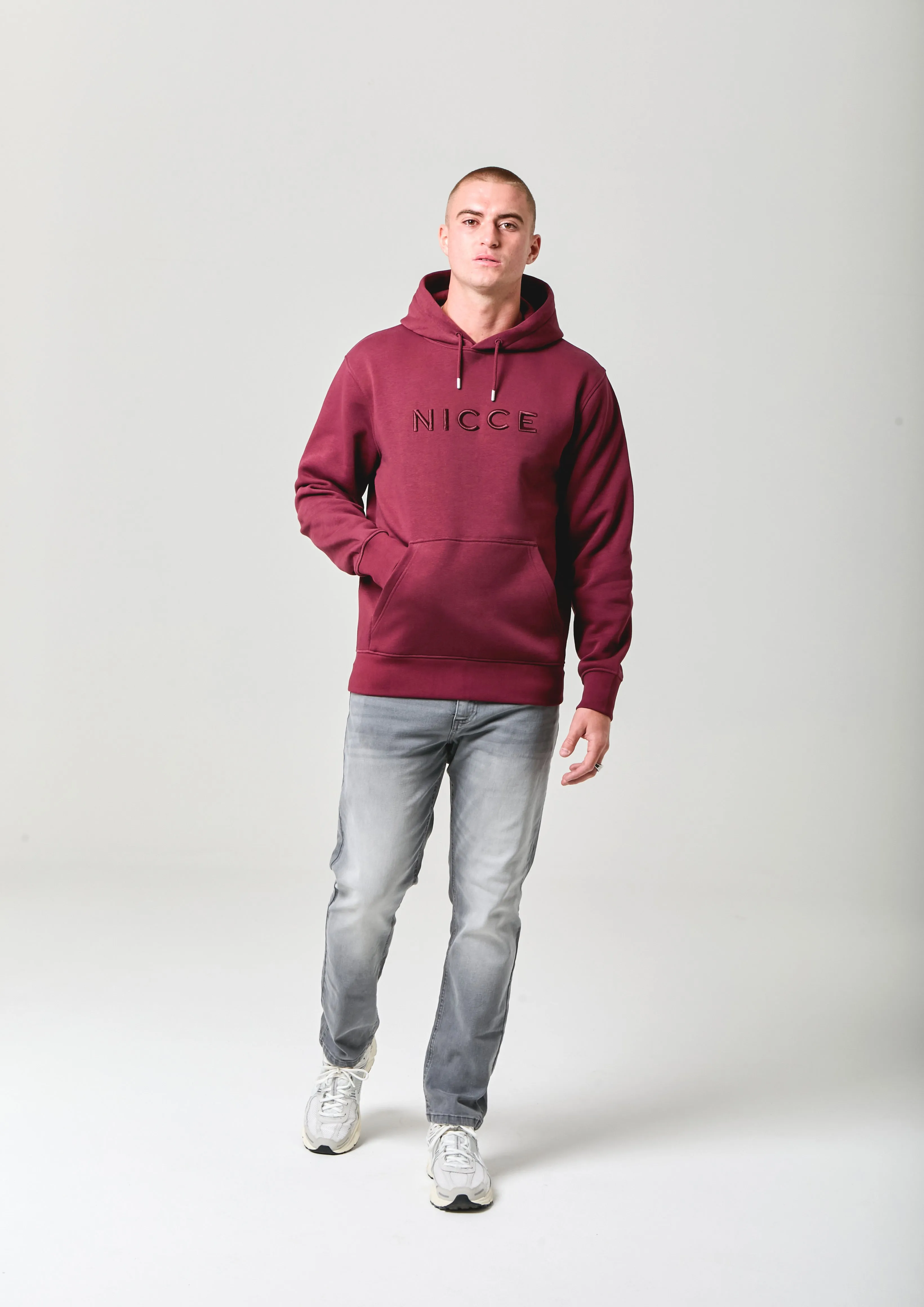 NICCE Mens Mercury Hoodie | Burgundy sold by Nicce
