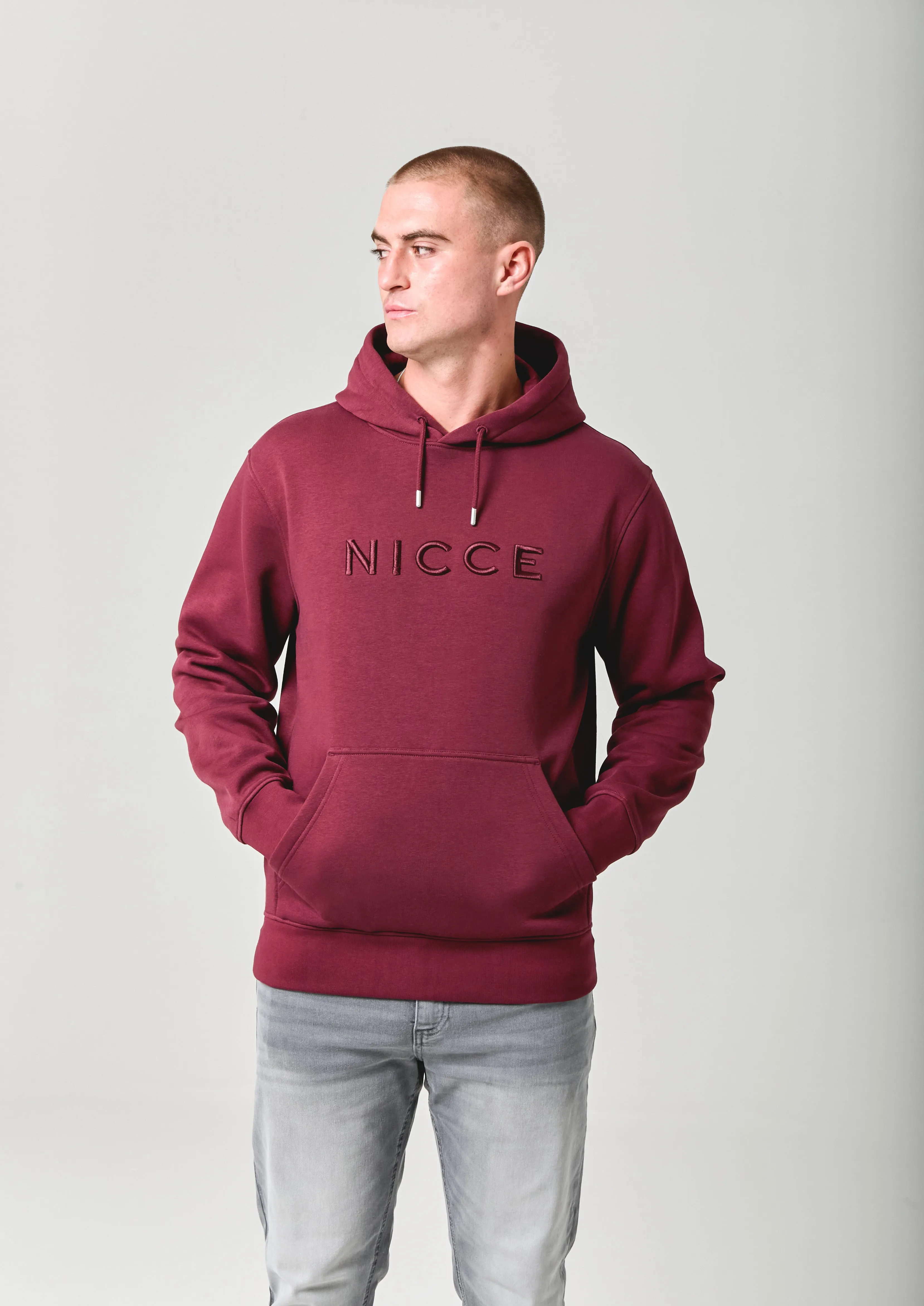 NICCE Mens Mercury Hoodie | Burgundy sold by Nicce product image thumbnail 2