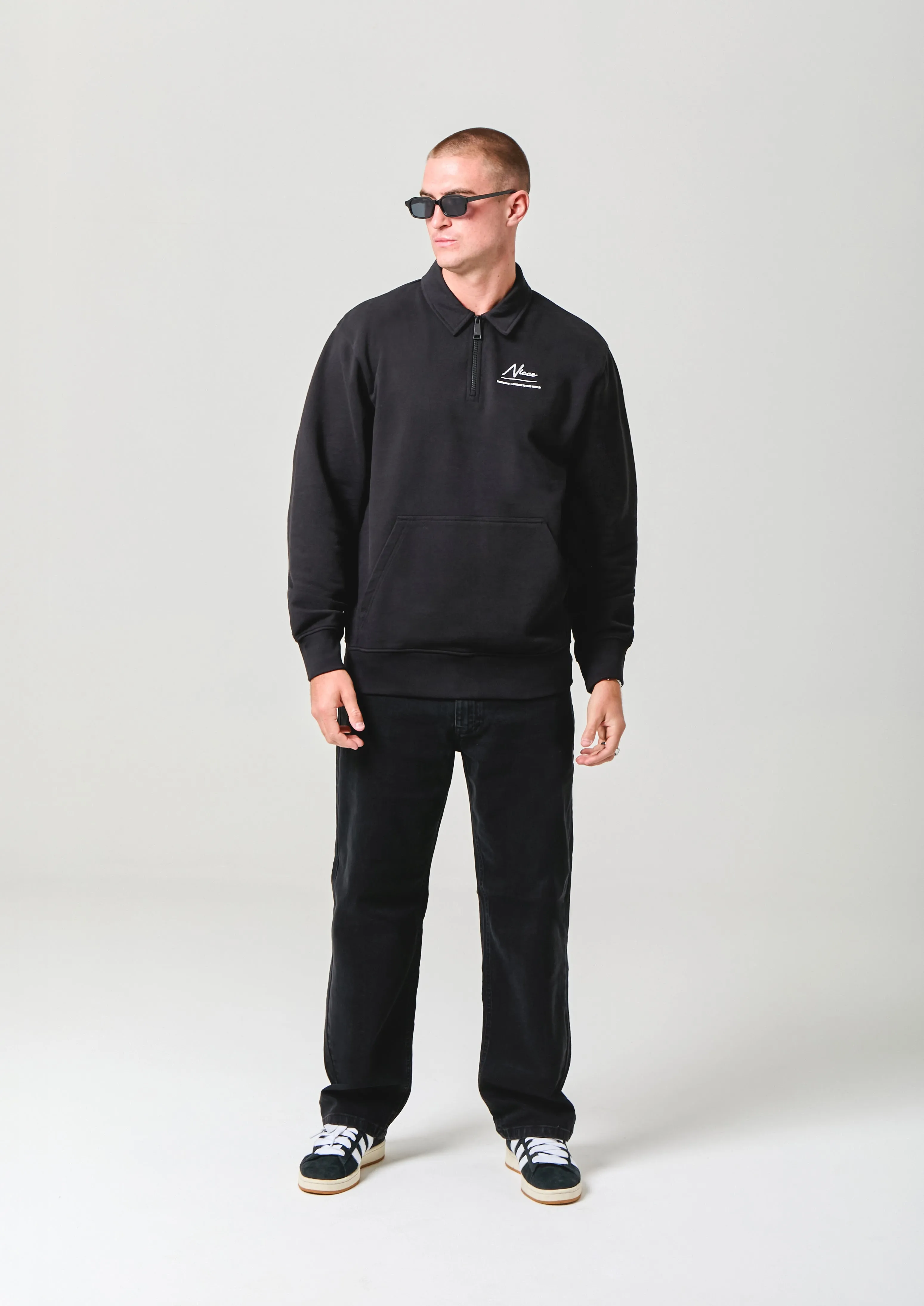 NICCE Mens Exalt 1/4 Zip Sweat | Black sold by Nicce product image thumbnail 2