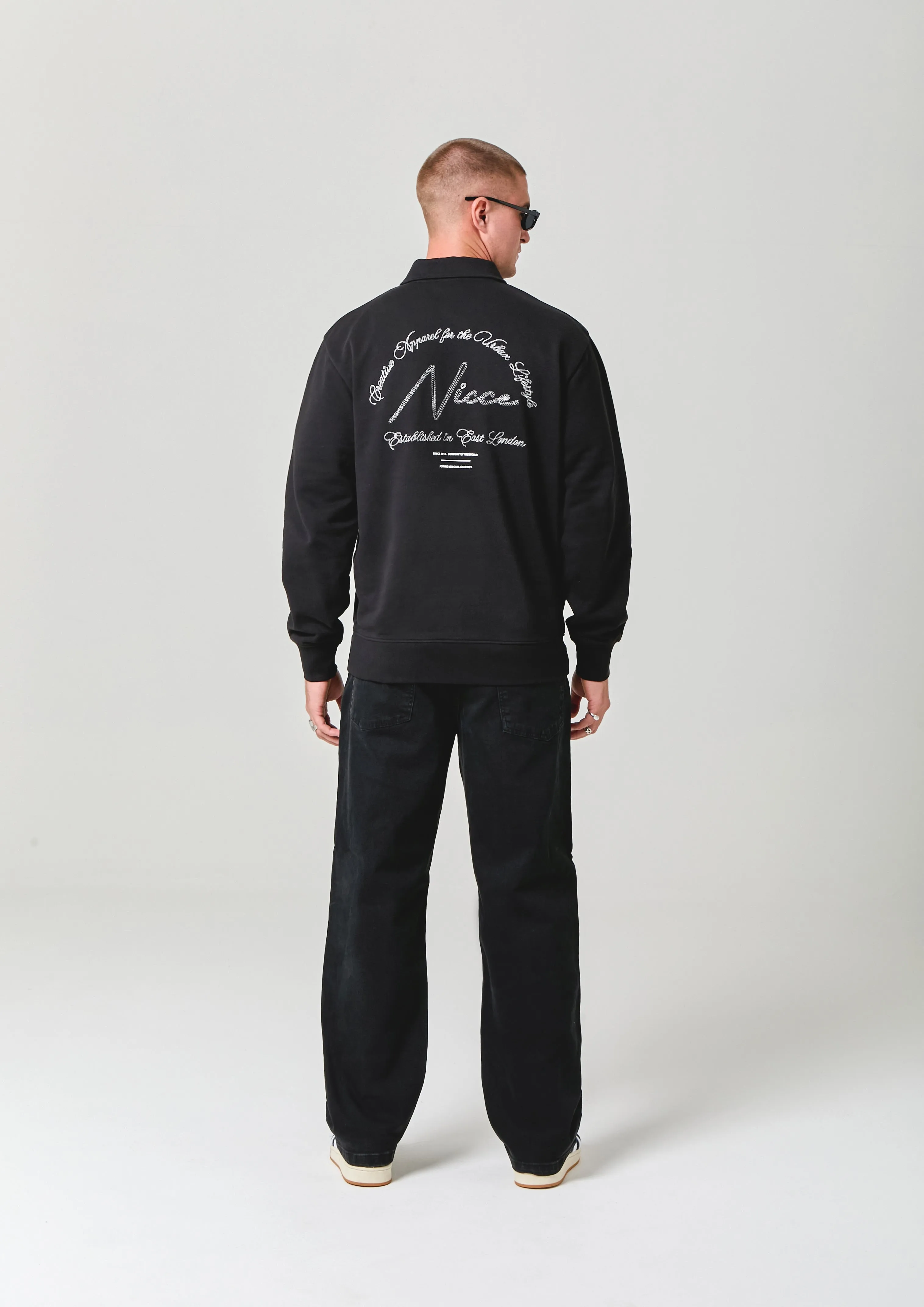 NICCE Mens Exalt 1/4 Zip Sweat | Black sold by Nicce product image thumbnail 4