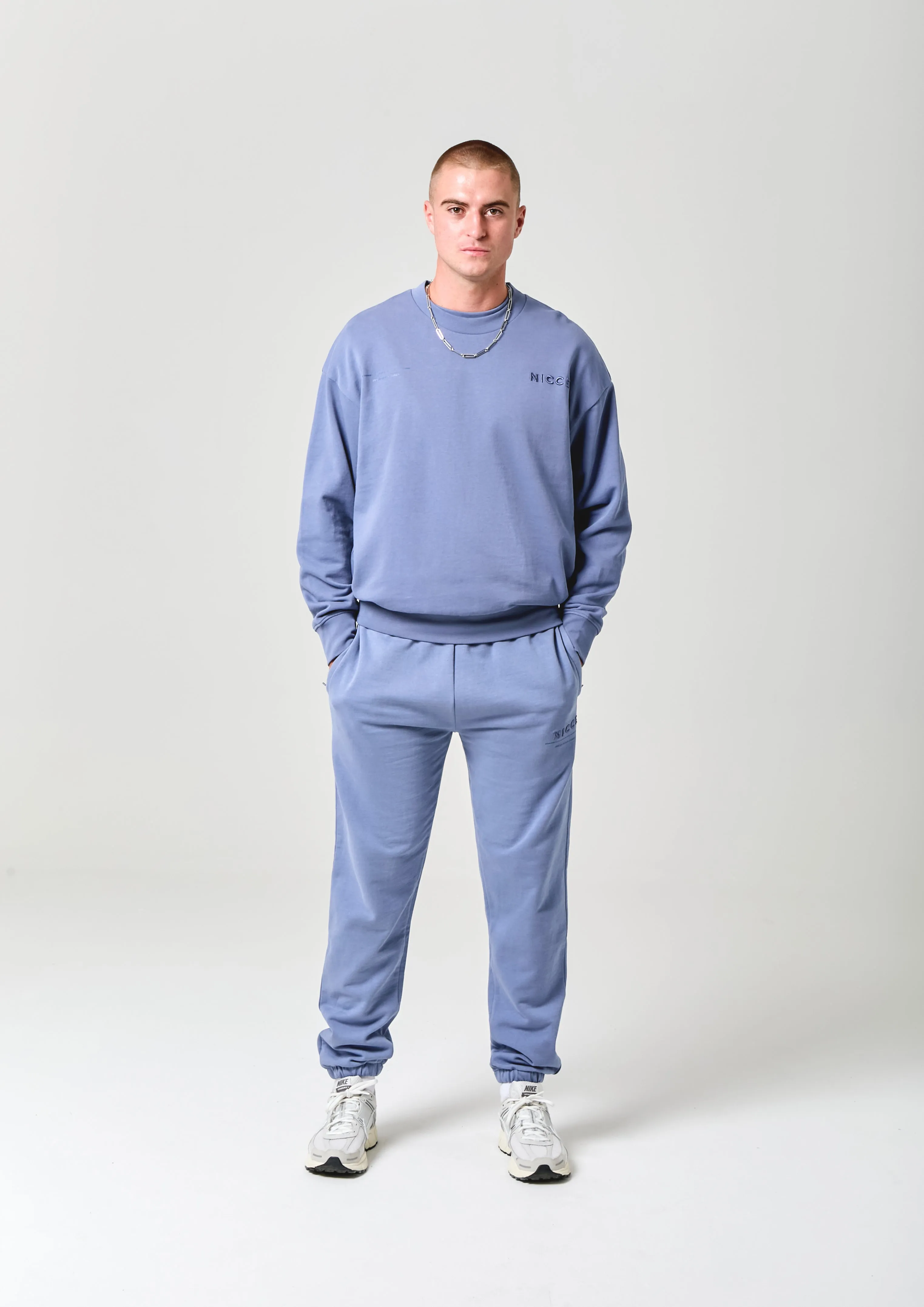NICCE Mens Script Essential Crew | Element Blue sold by Nicce product image thumbnail 3