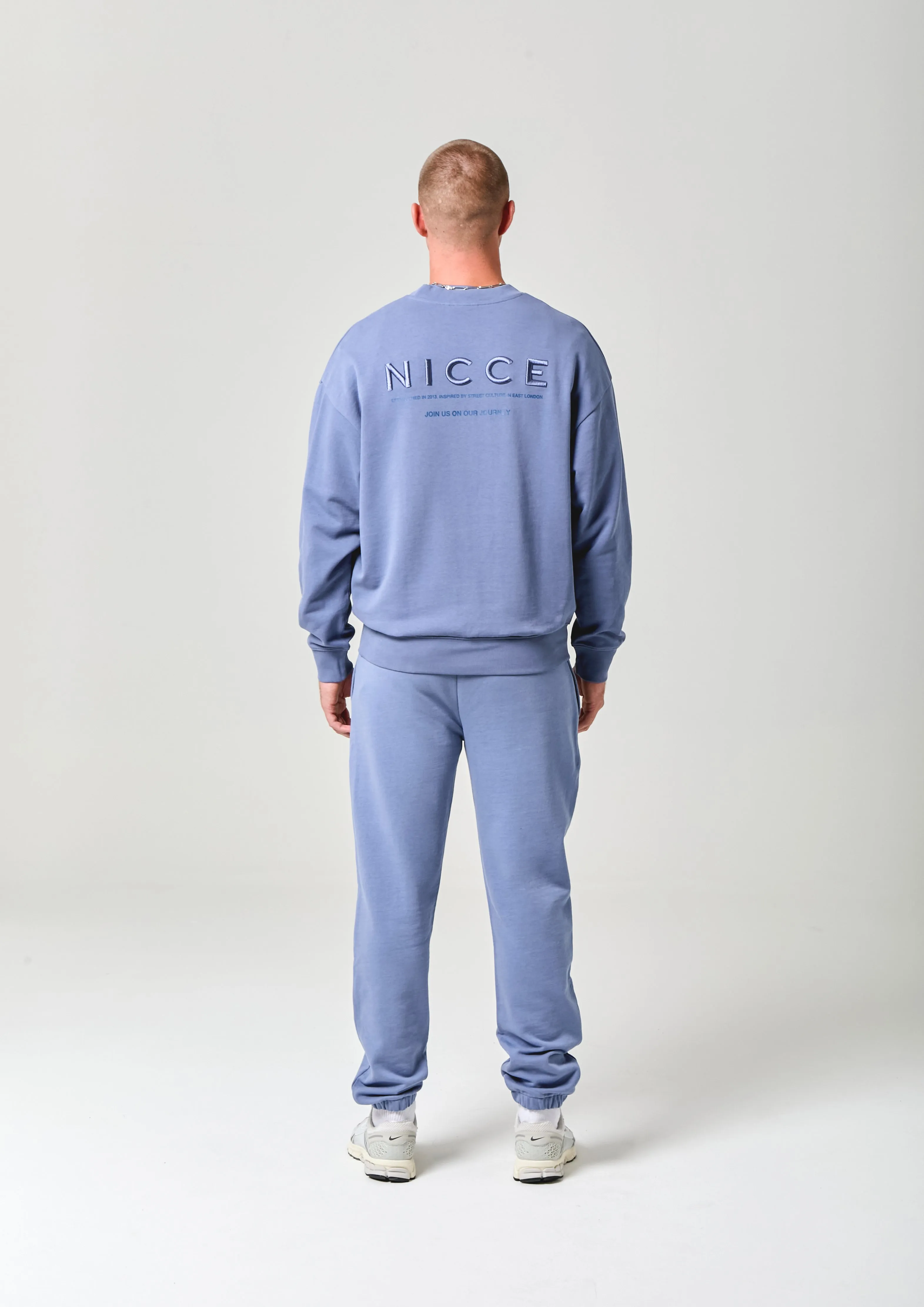 NICCE Mens Script Essential Crew & Joggers Set | Element Blue sold by Nicce product image thumbnail 5