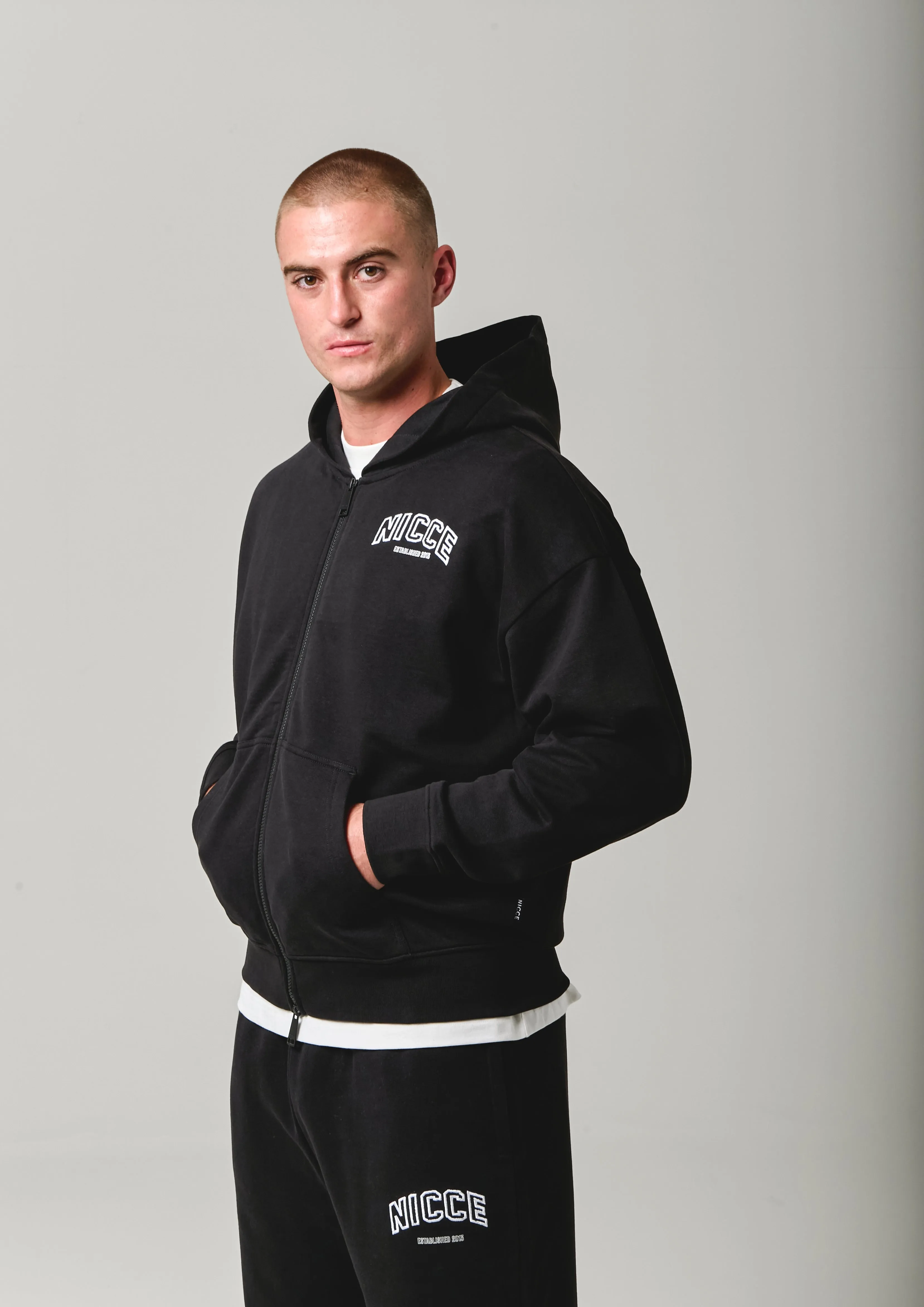 NICCE Mens Elevate Zip Thru Hoodie | Black sold by Nicce product image thumbnail 5