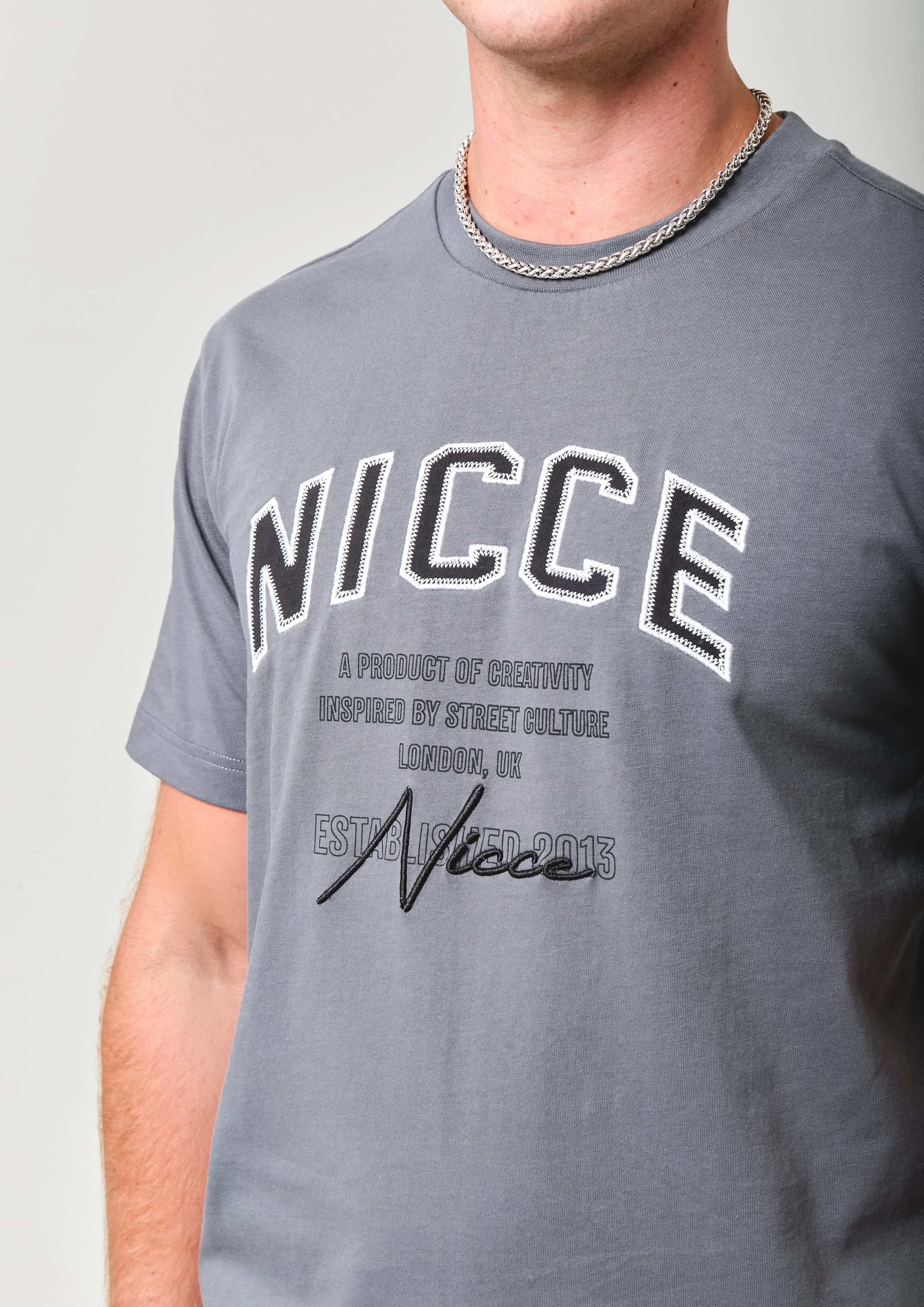 NICCE Mens Elevate T-Shirt | Graphite sold by Nicce product image thumbnail 3