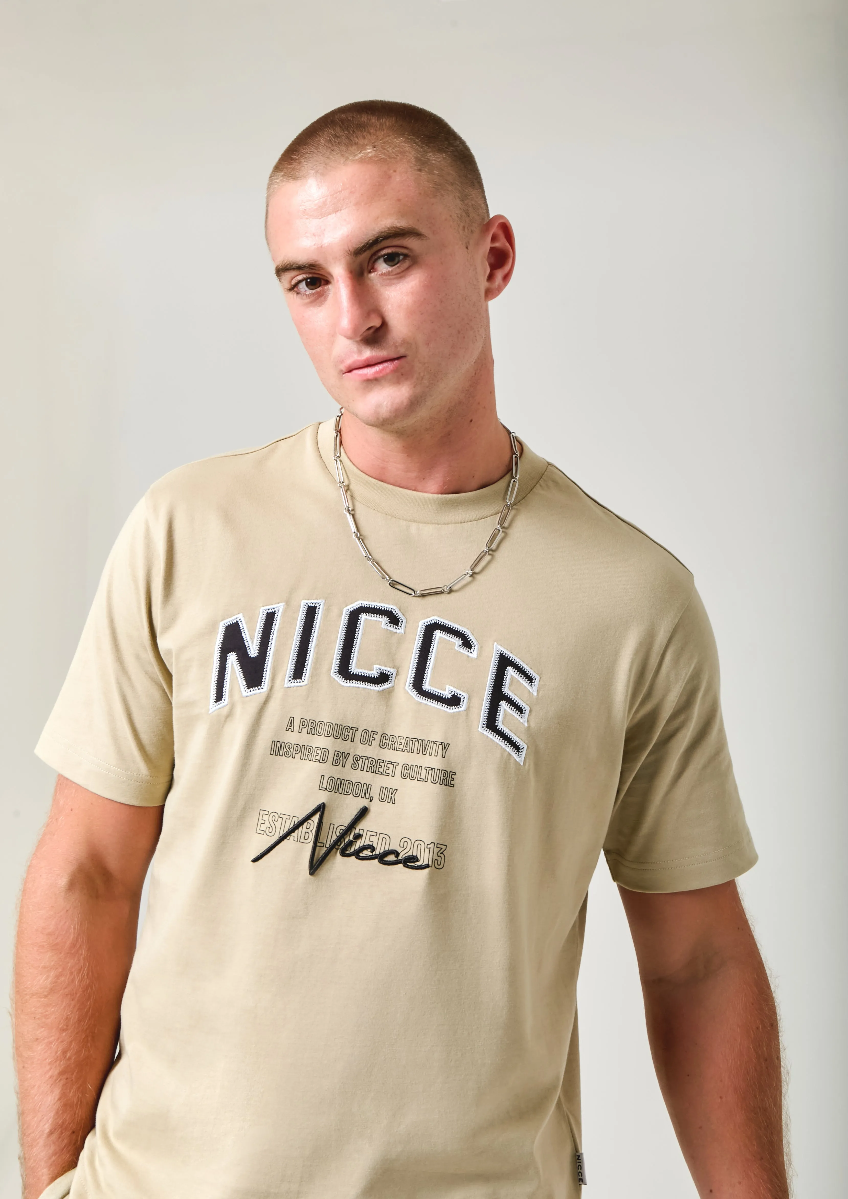 NICCE Mens Elevate T-Shirt | Grey Stone sold by Nicce