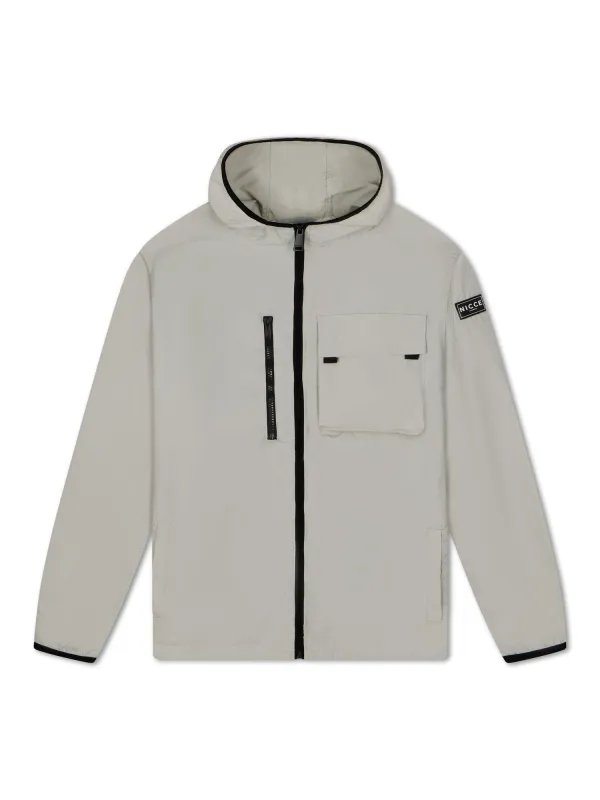 NICCE Mens Jayzen Overshirt | Chalk Grey sold by Nicce