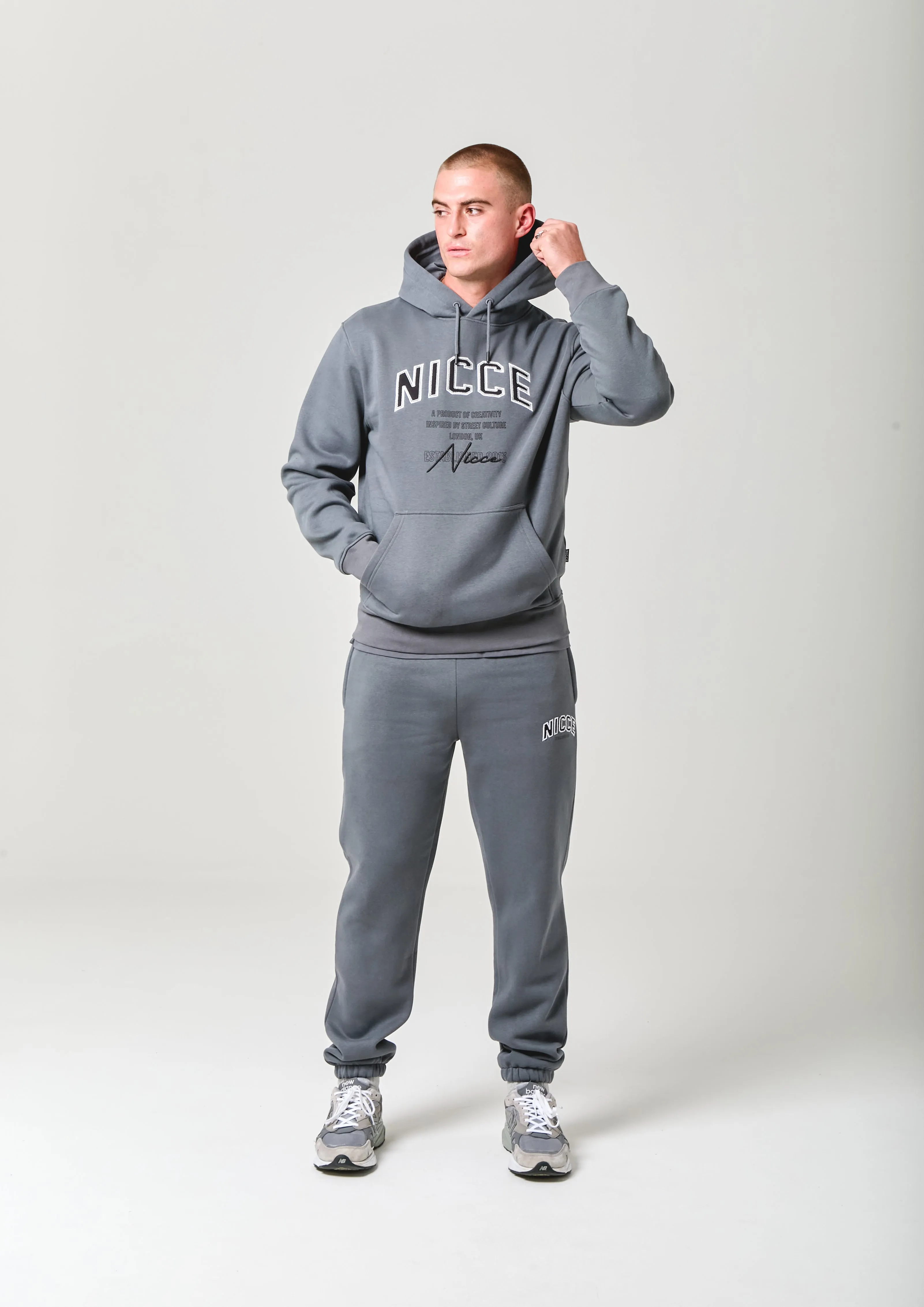 NICCE Mens Elevate Hoodie & Jogger Set | Graphite sold by Nicce