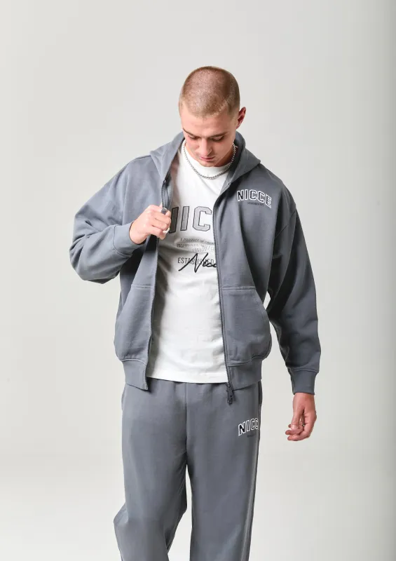 NICCE Mens Elevate Zip Thru Hoodie & Jogger Set | Graphite sold by Nicce