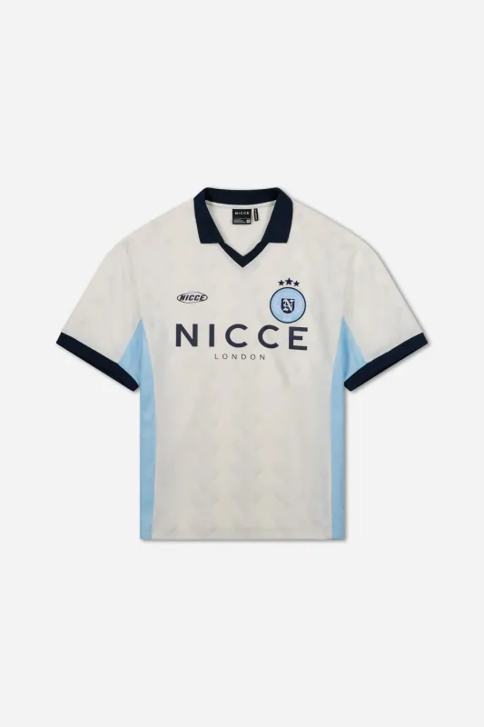 NICCE Mens Billete Football Shirt | White made by Nicce