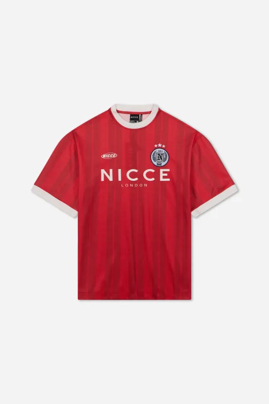 NICCE Mens Legend Football Shirt | Red made by Nicce