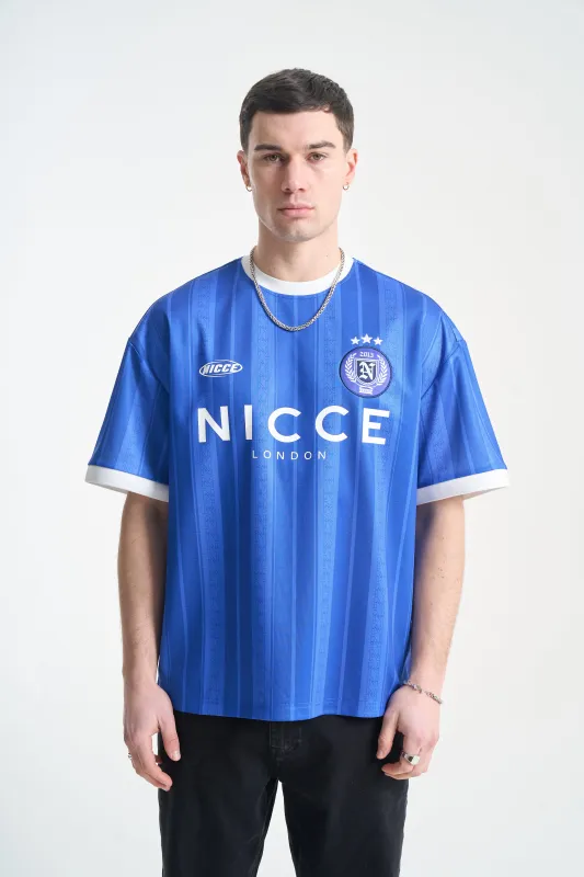 NICCE Mens Legend Football Shirt | Blue made by Nicce