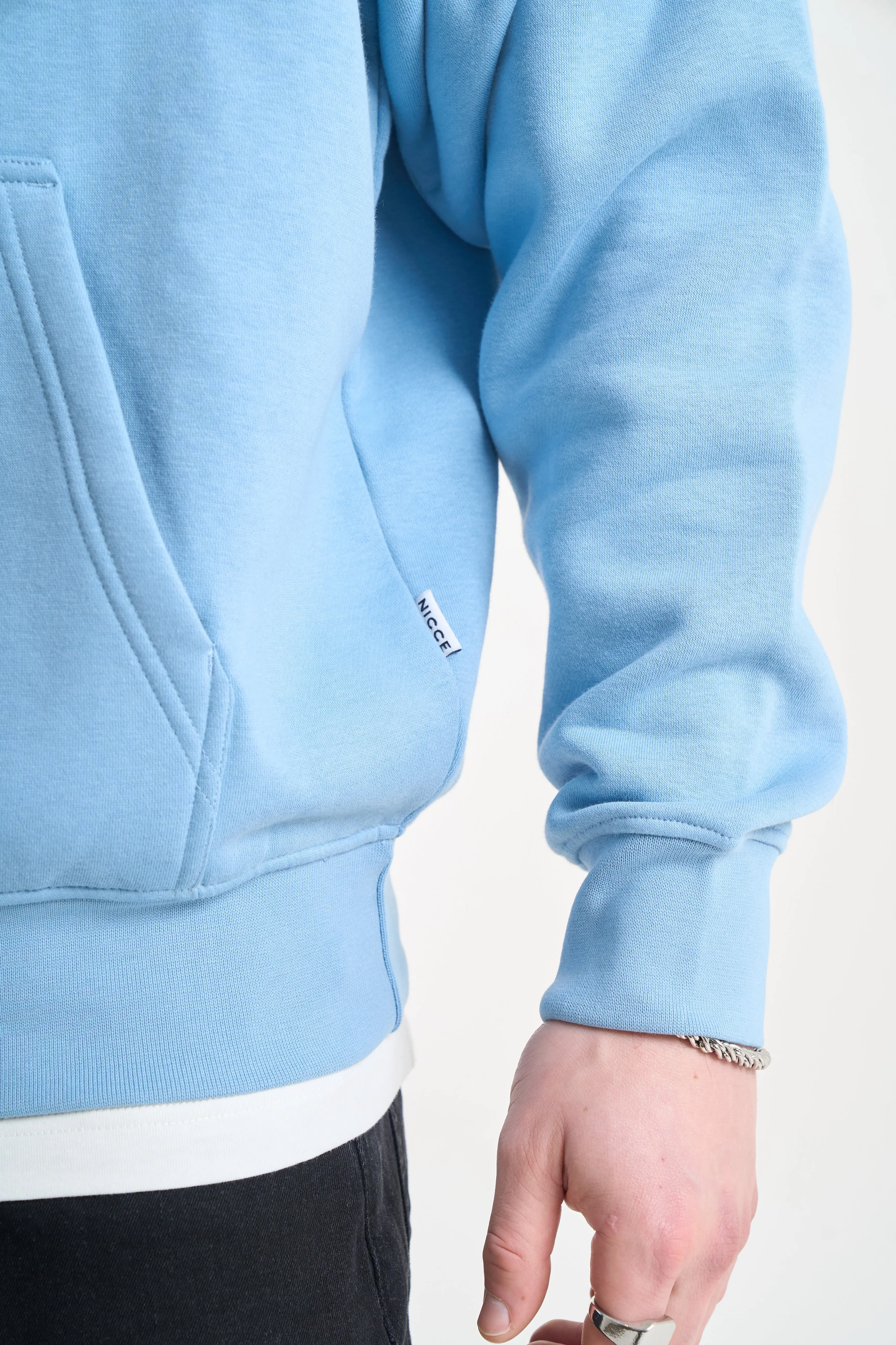 NICCE Mens Mercury Outline Hoodie | Allure Blue sold by Nicce product image thumbnail 3