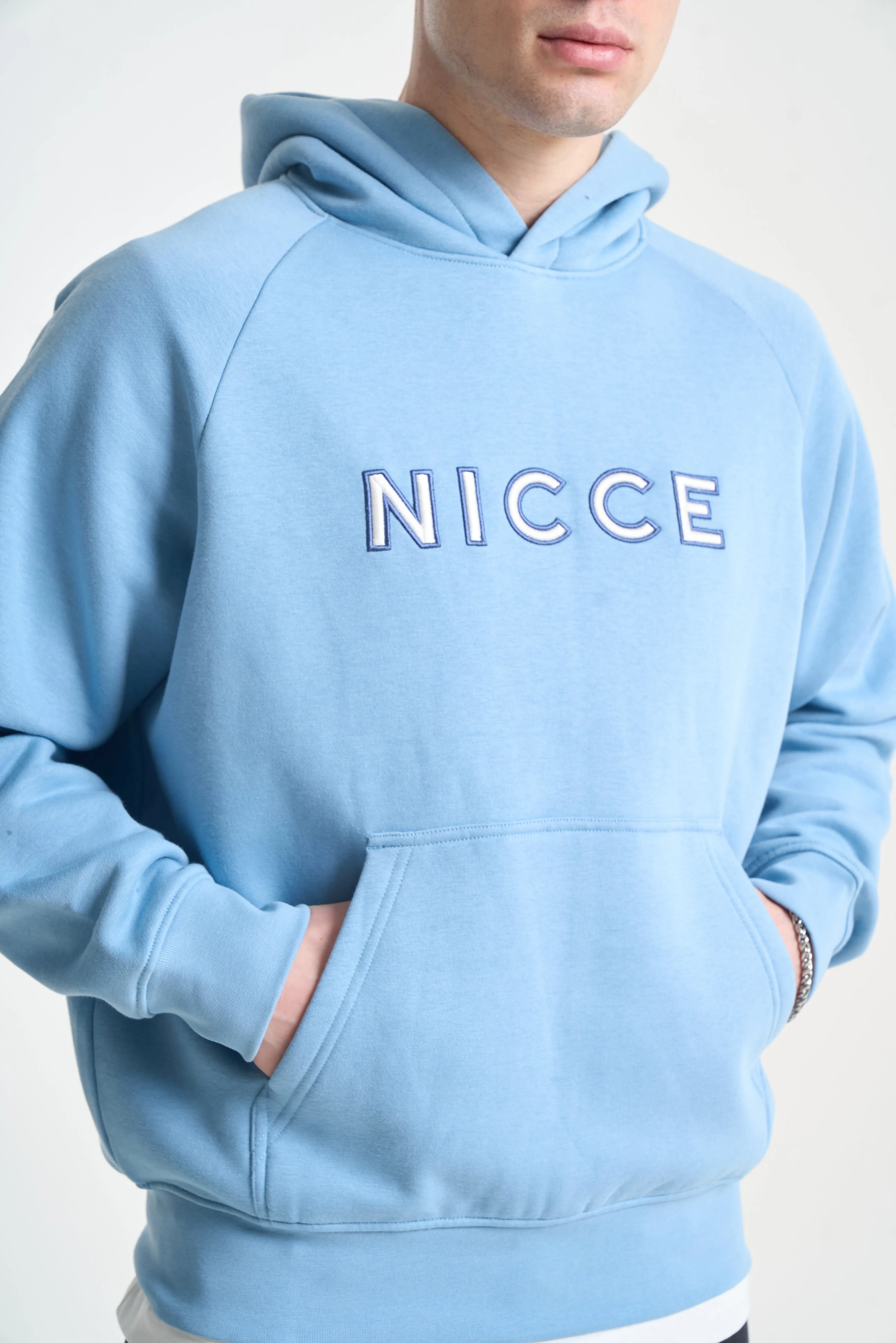 NICCE Mens Mercury Outline Hoodie | Allure Blue sold by Nicce product image thumbnail 2