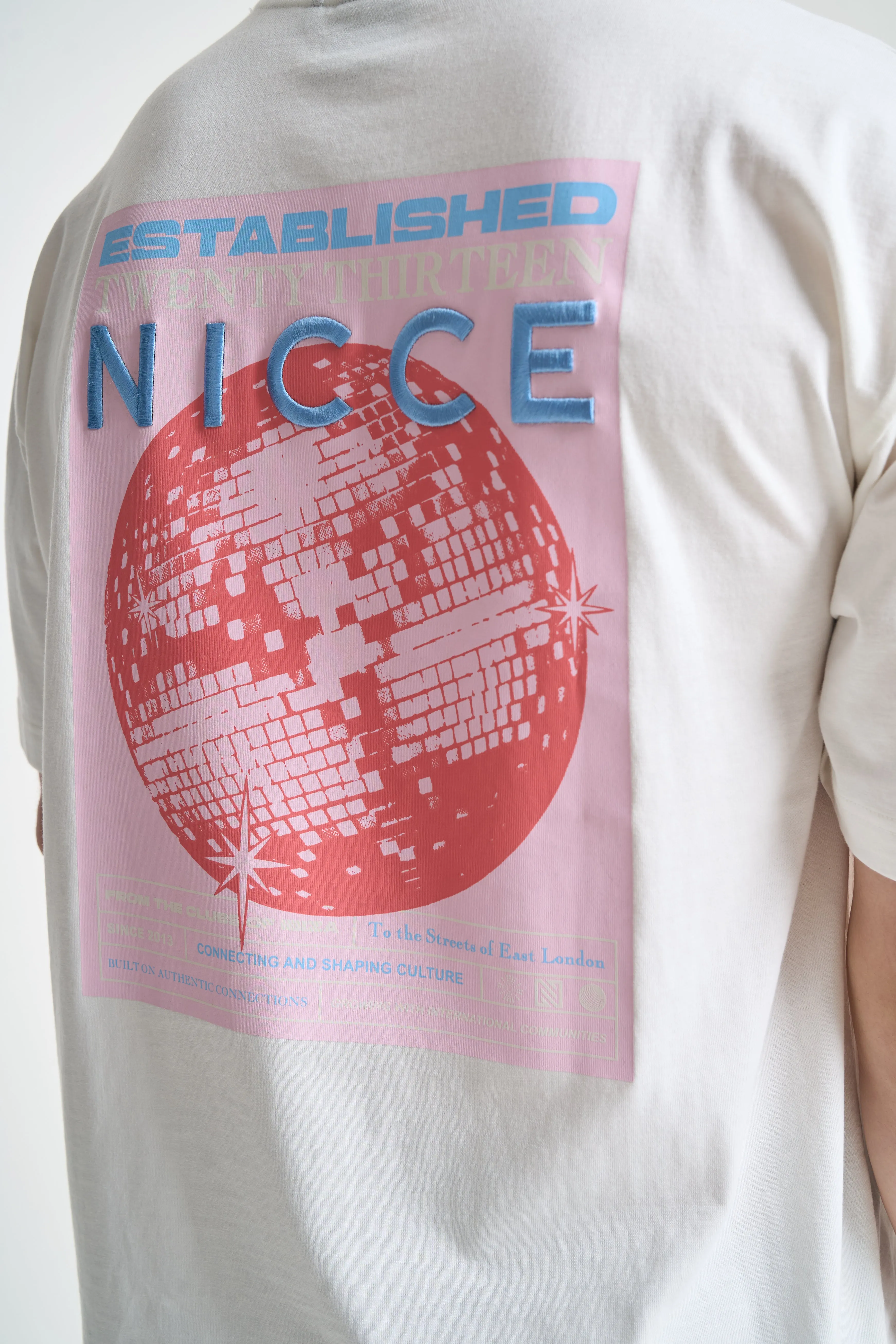 NICCE Mens Nightspot T-Shirt | Snow White sold by Nicce product image thumbnail 3