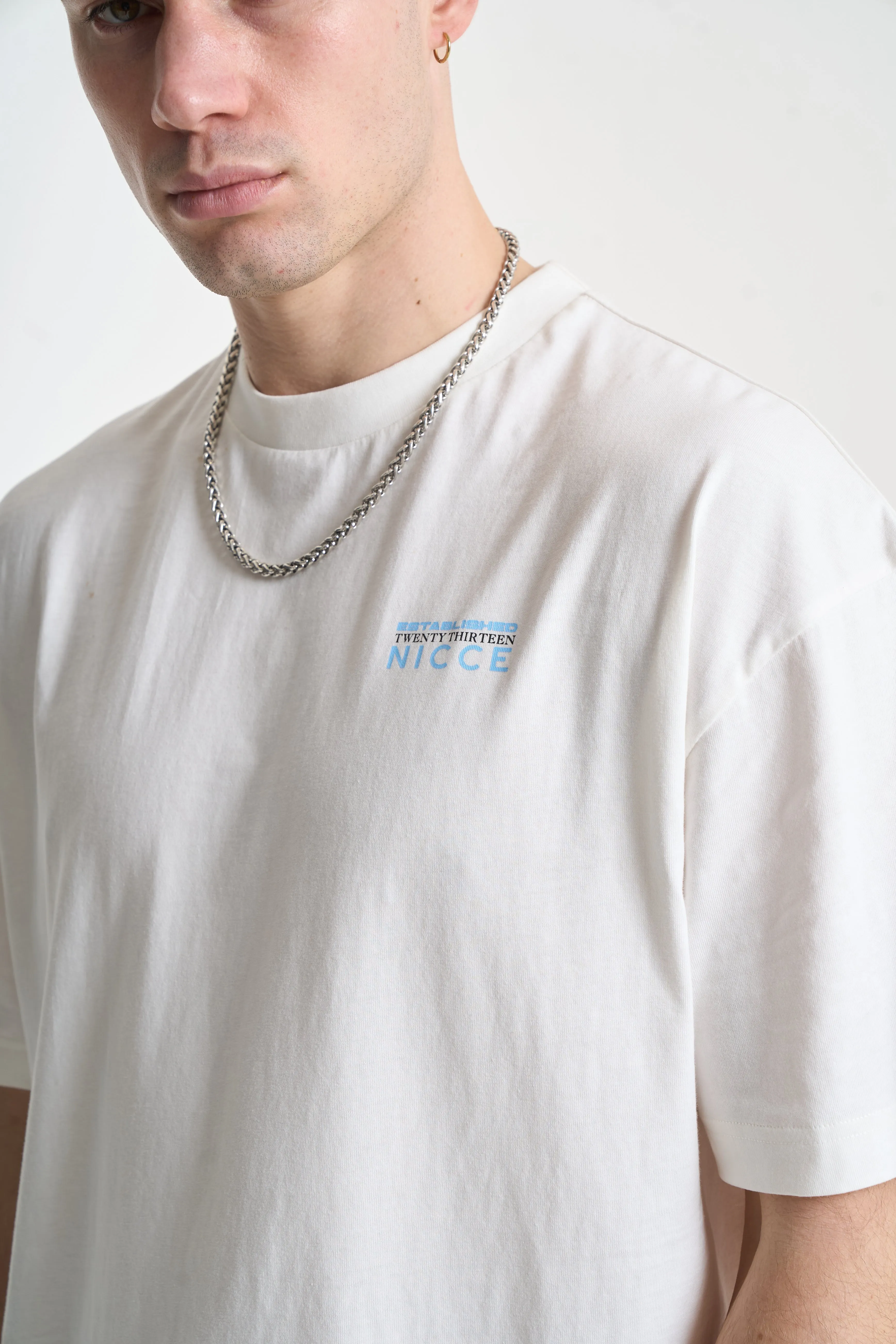 NICCE Mens Nightspot T-Shirt | Snow White sold by Nicce product image thumbnail 2