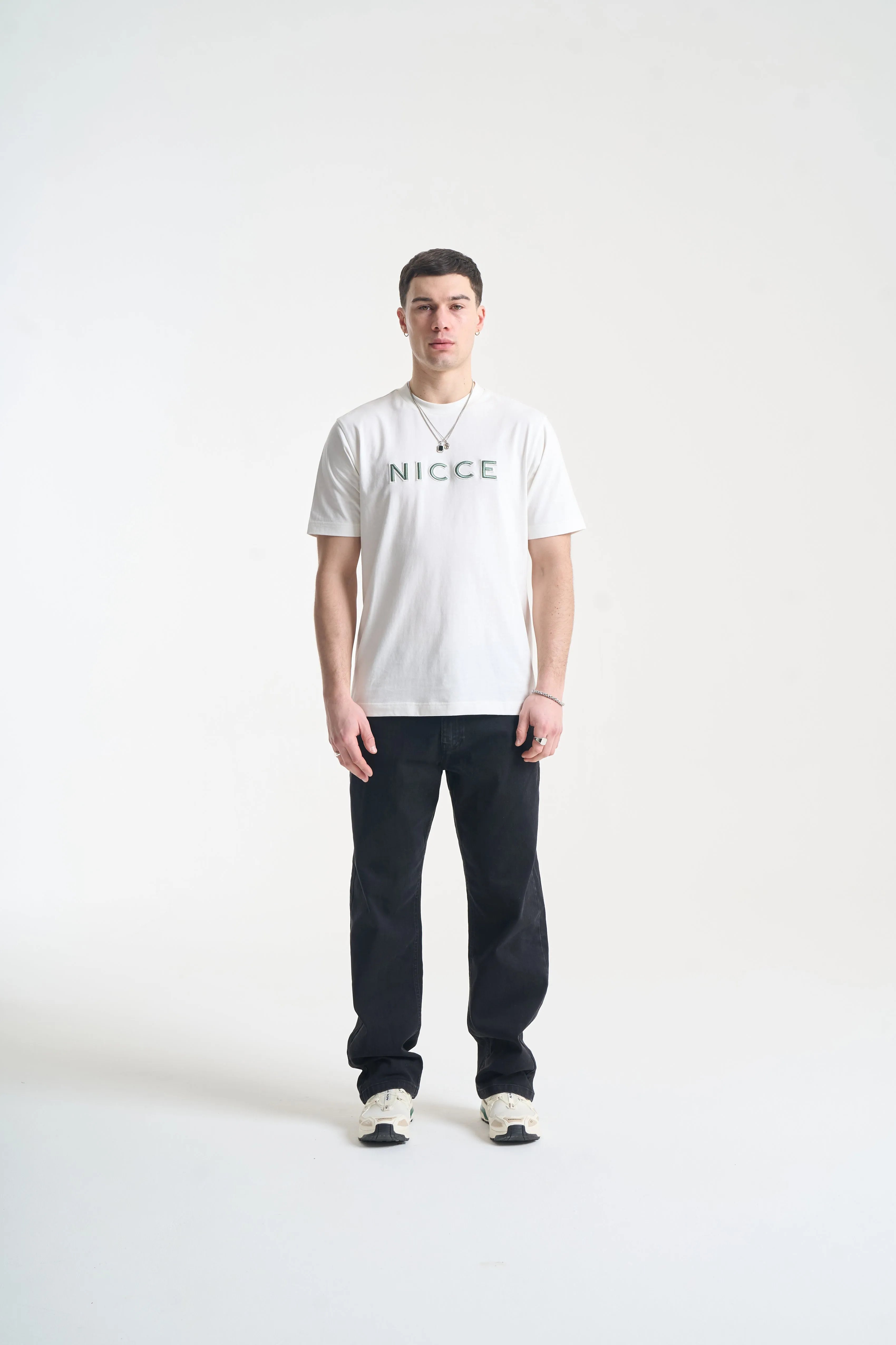 NICCE Mens Mercury Outline T-Shirt | Off White sold by Nicce product image thumbnail 2
