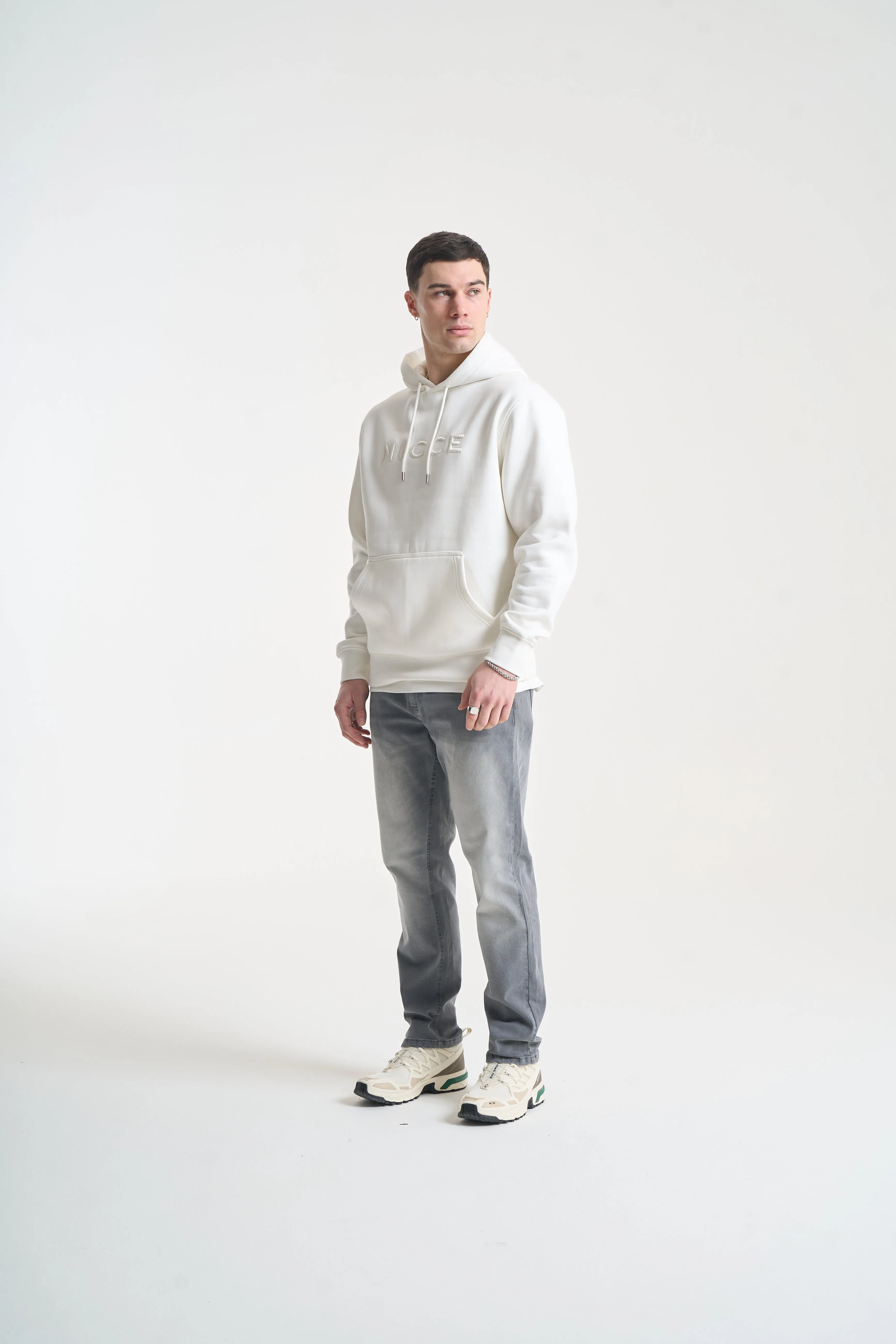 NICCE Mens Mercury Hoodie | Off White sold by Nicce product image thumbnail 3