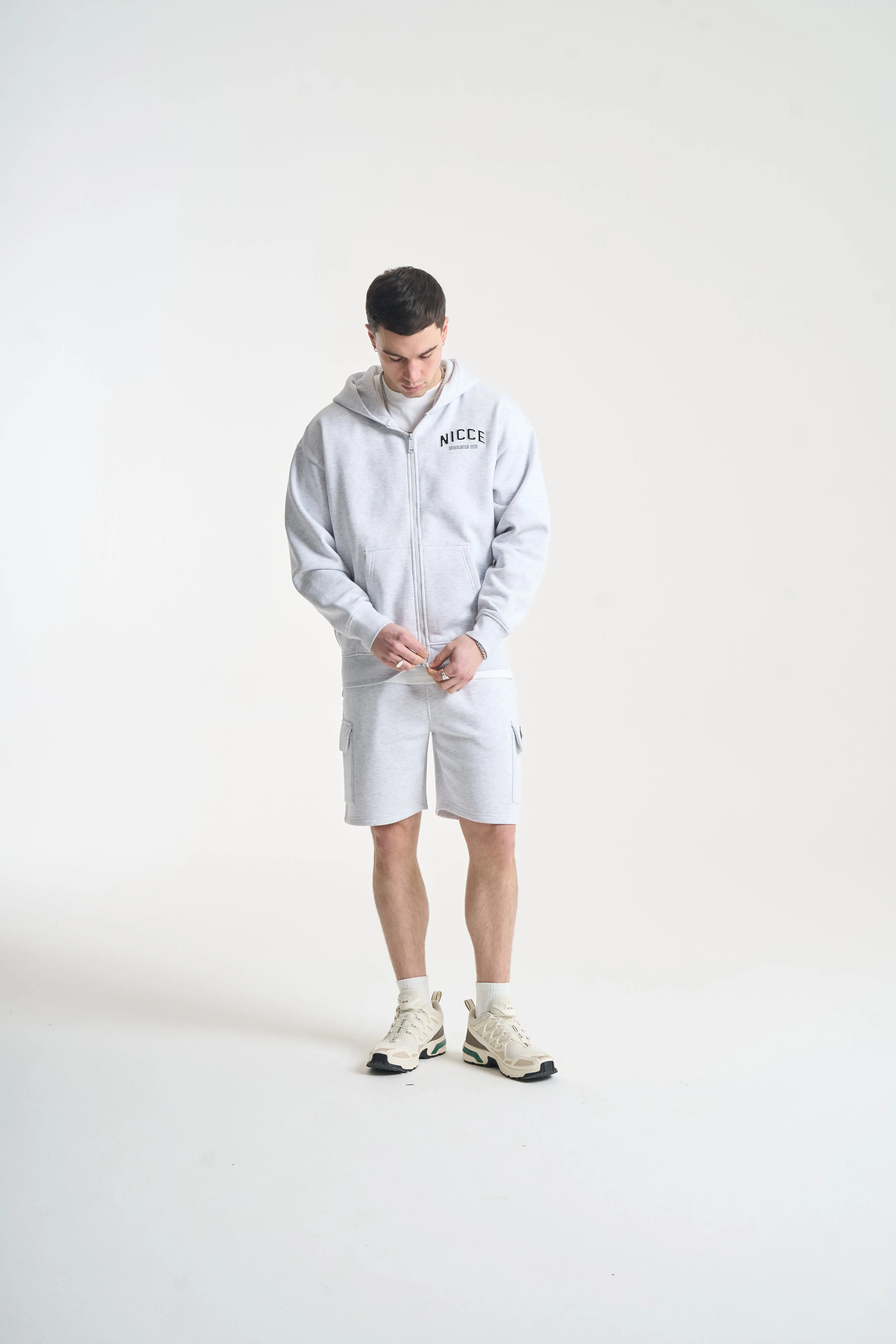 NICCE Mens Elevate Zip Thru Hoodie | Grey Marl sold by Nicce product image thumbnail 5