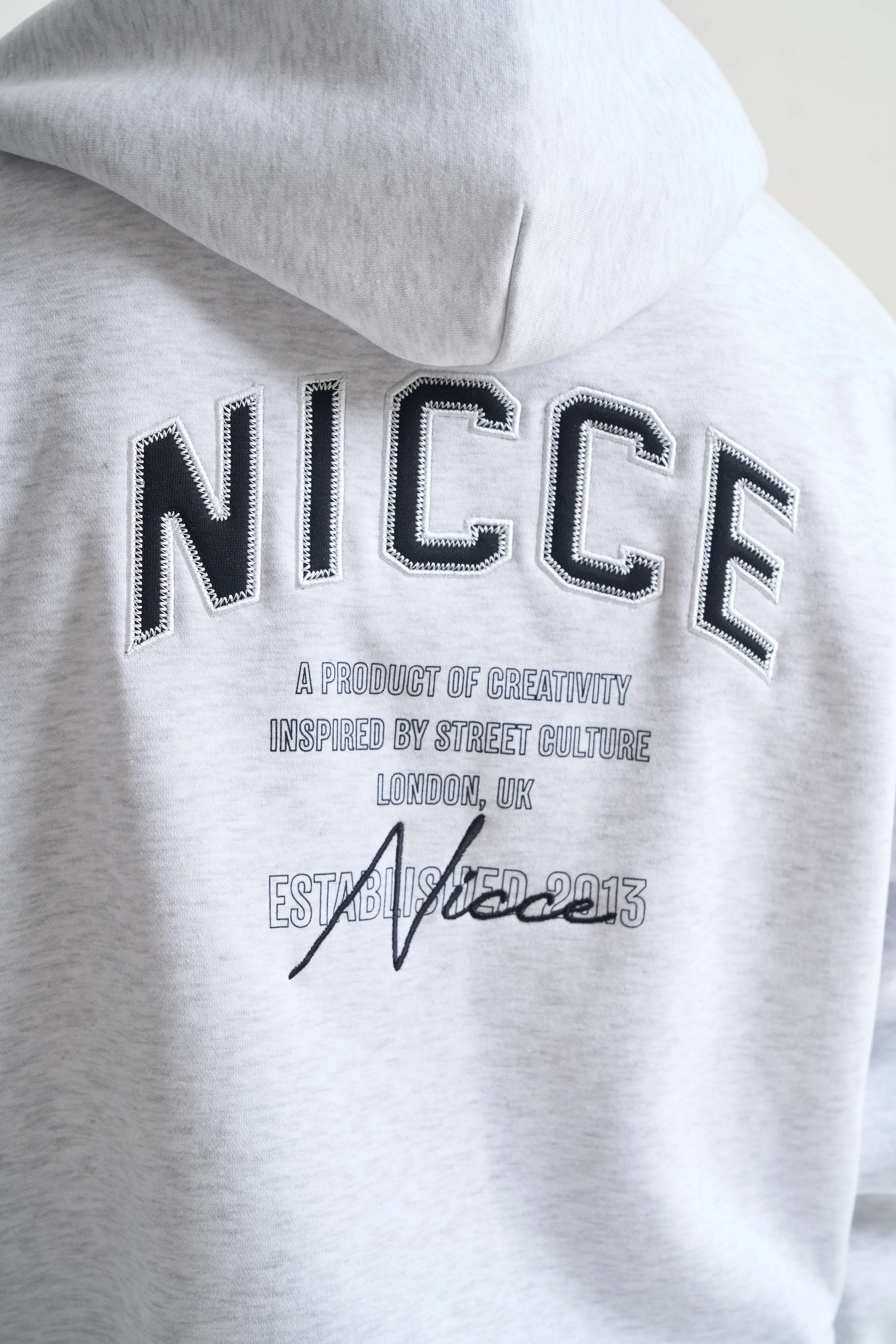 NICCE Mens Elevate Zip Thru Hoodie | Grey Marl sold by Nicce