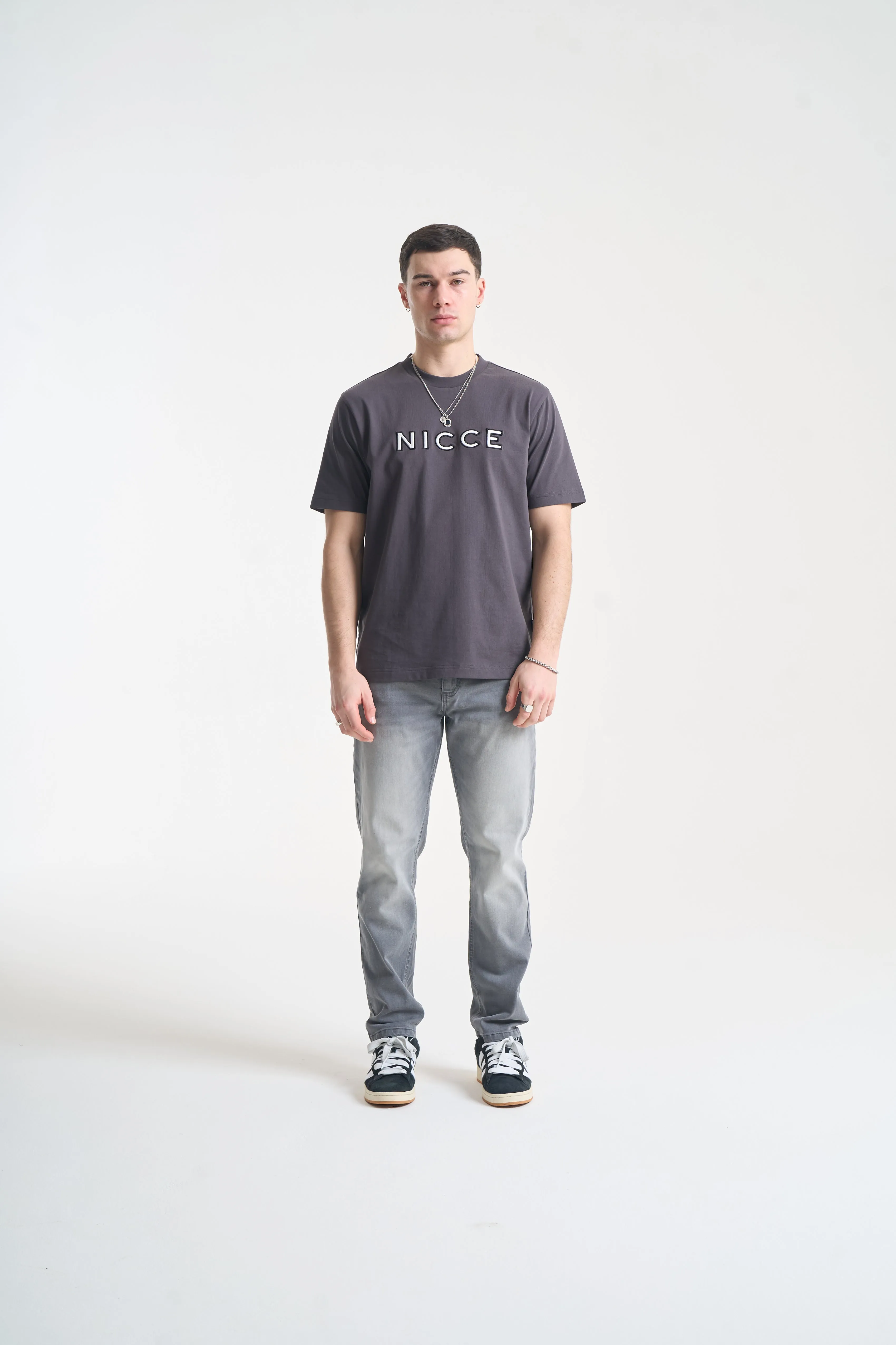 NICCE Mens Mercury Outline T-Shirt | Coal sold by Nicce product image thumbnail 4