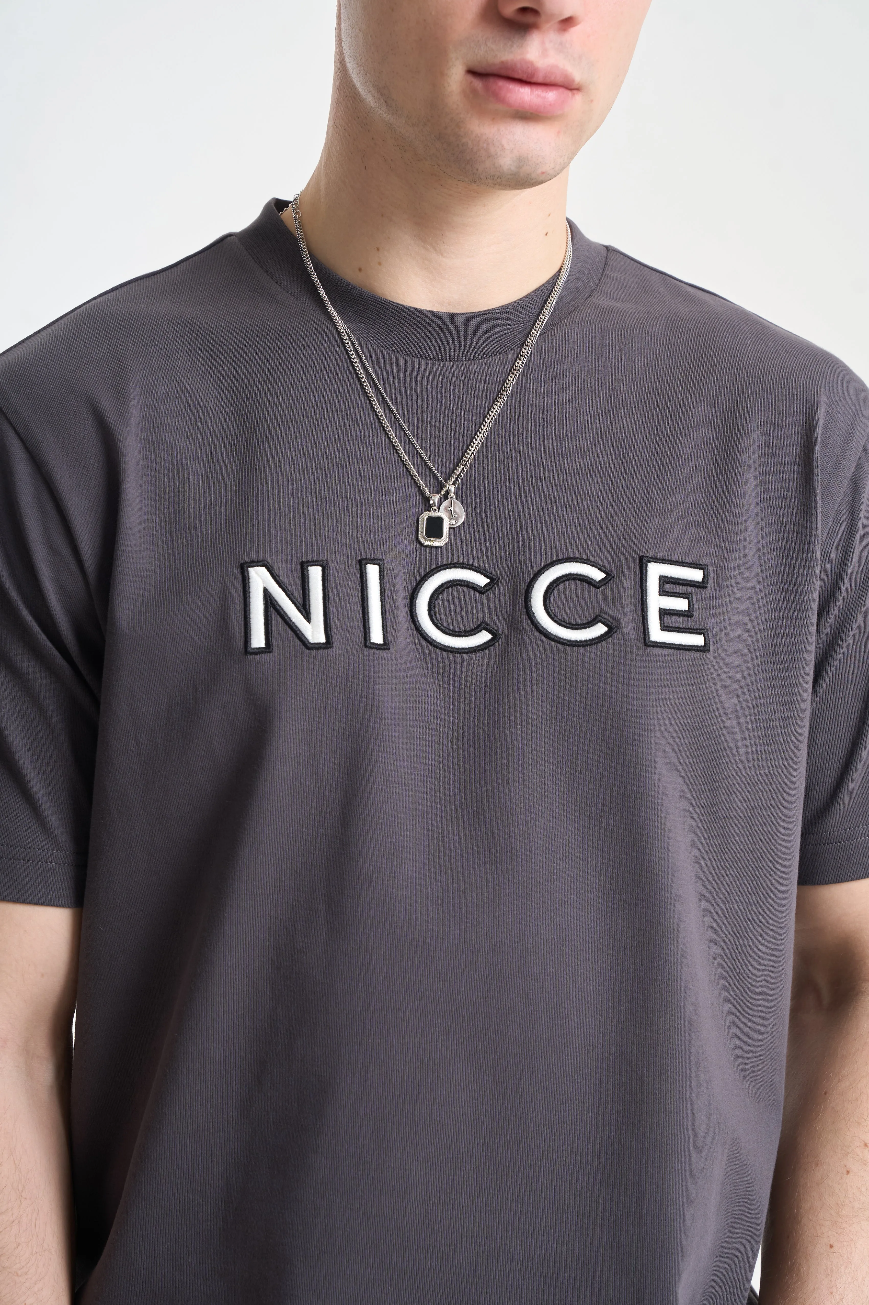 NICCE Mens Mercury Outline T-Shirt | Coal sold by Nicce product image thumbnail 3