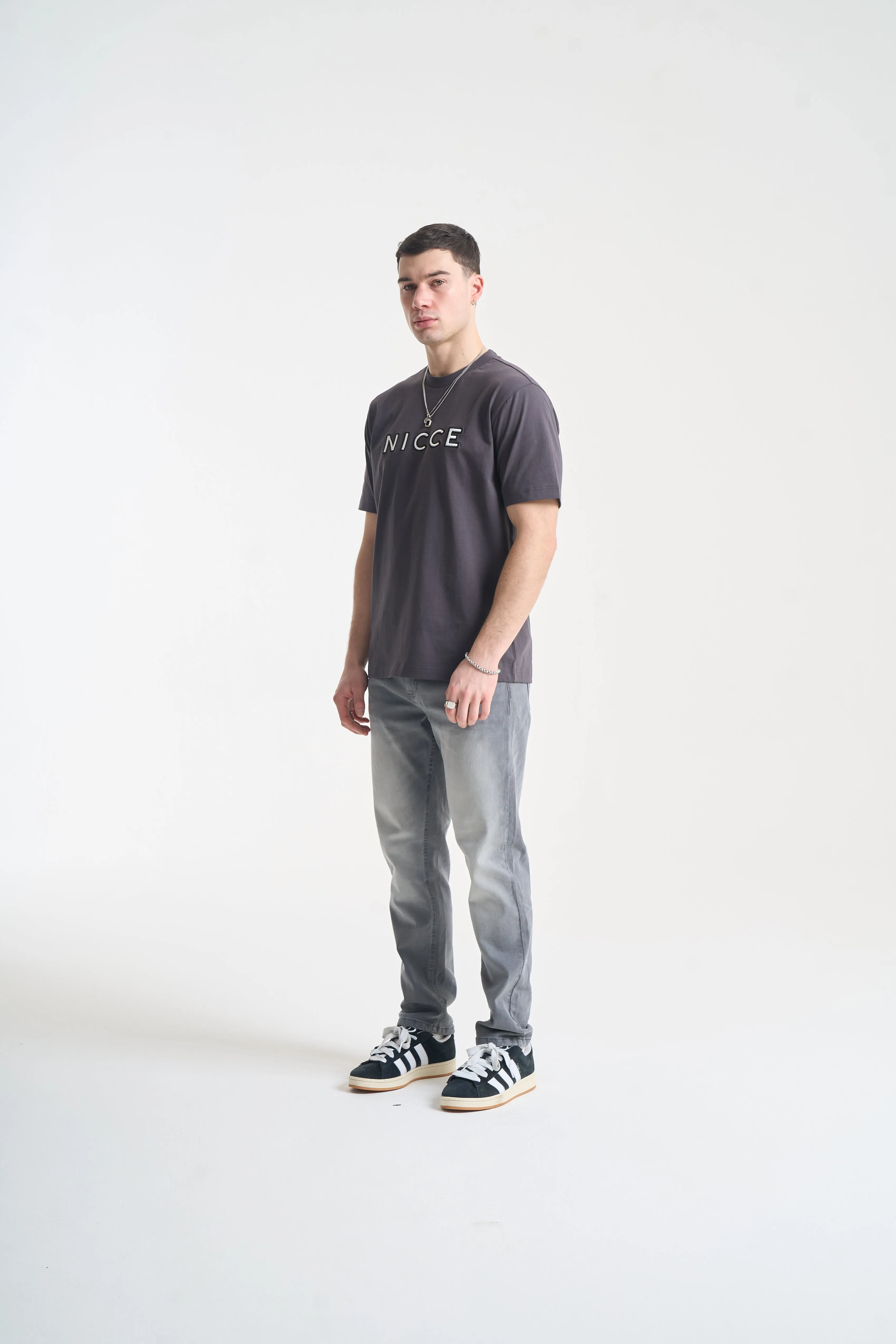 NICCE Mens Mercury Outline T-Shirt | Coal sold by Nicce product image thumbnail 5