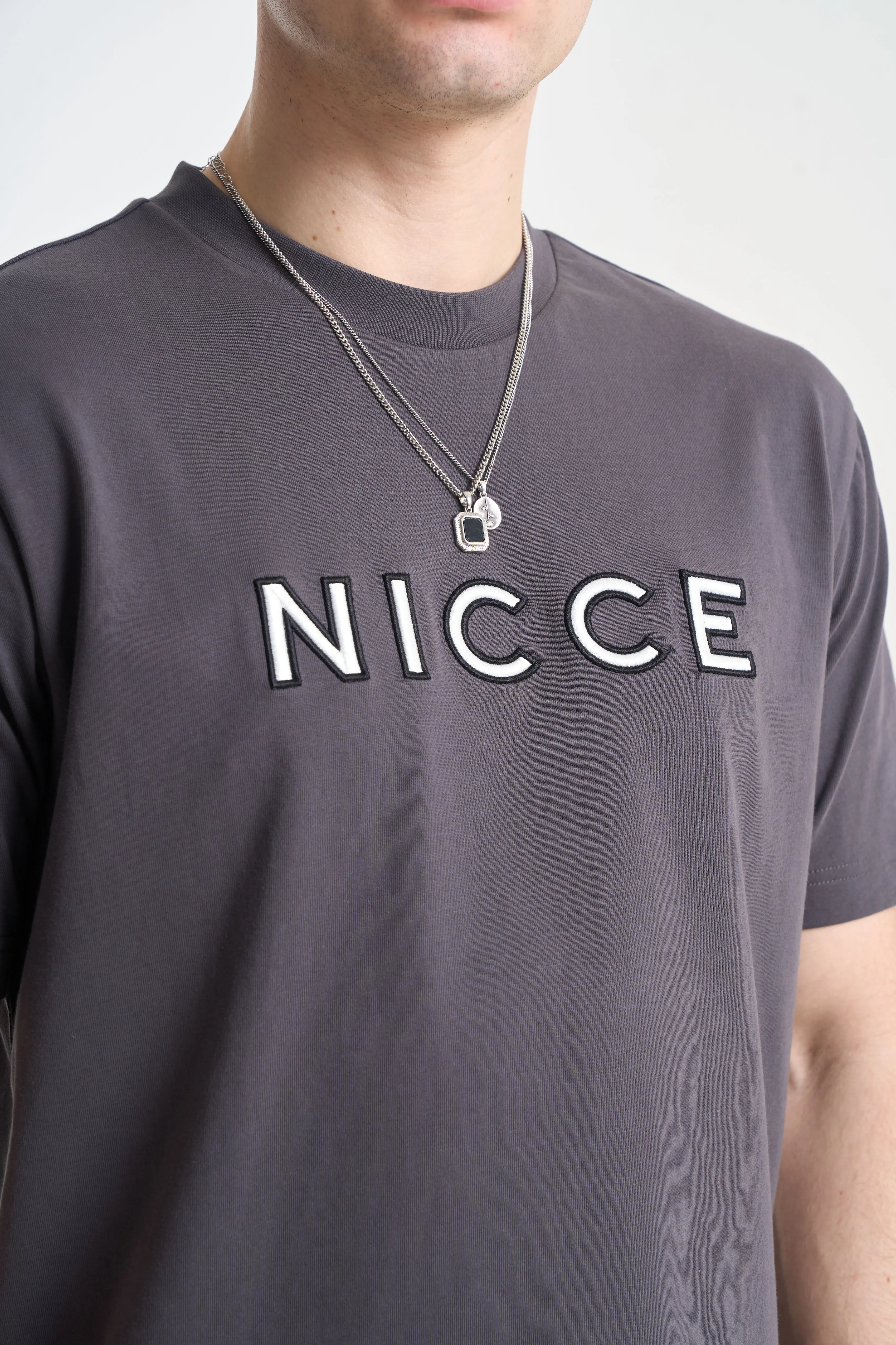 NICCE Mens Mercury Outline T-Shirt | Coal sold by Nicce product image thumbnail 2