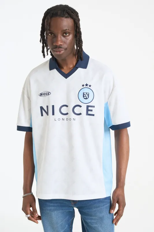 NICCE Mens Billete Football Shirt | White made by Nicce