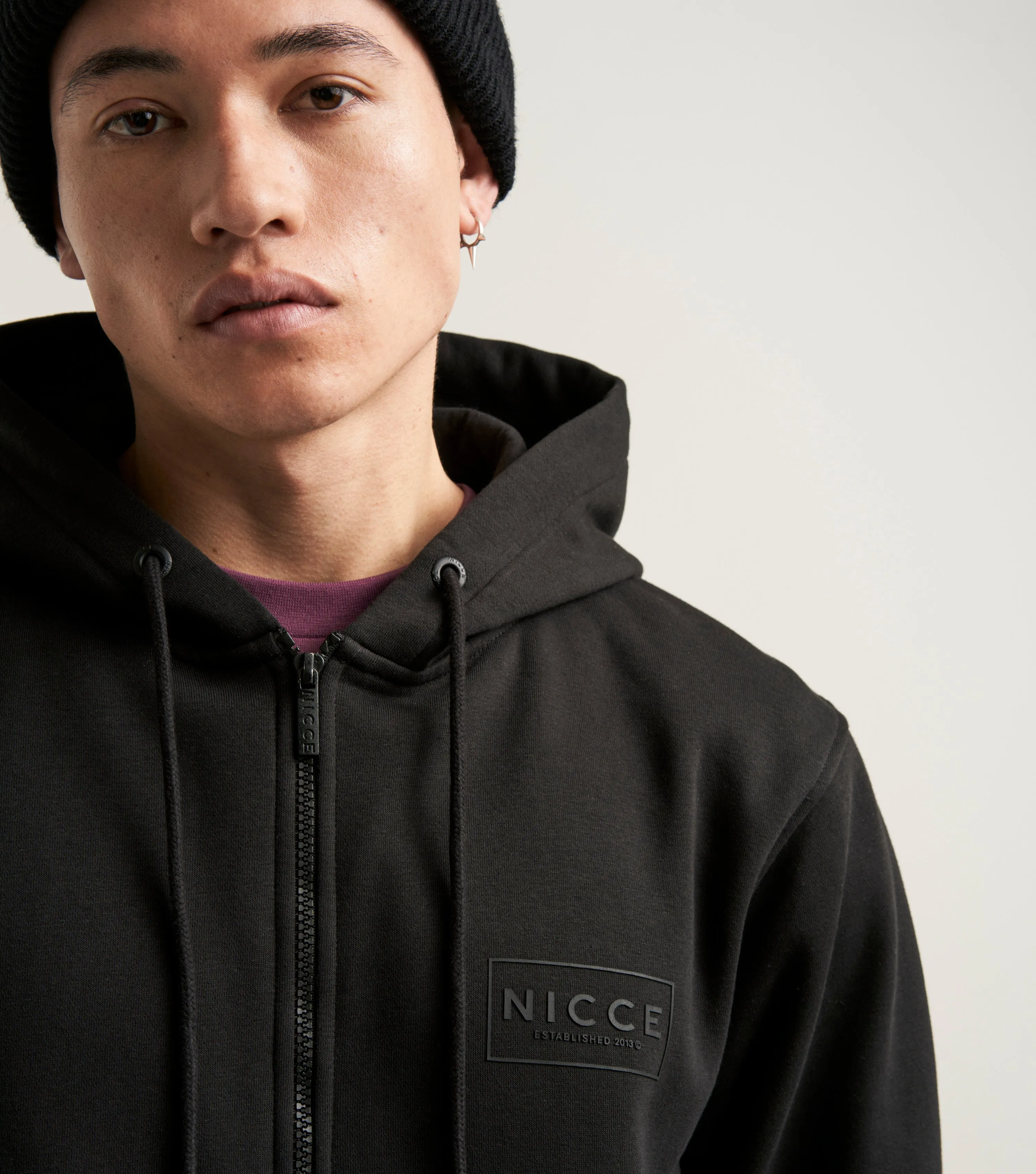 NICCE Mens Est.13 Cargo Joggers & Zip Through Hoodie Tracksuit Set | Black sold by Nicce product image thumbnail 2