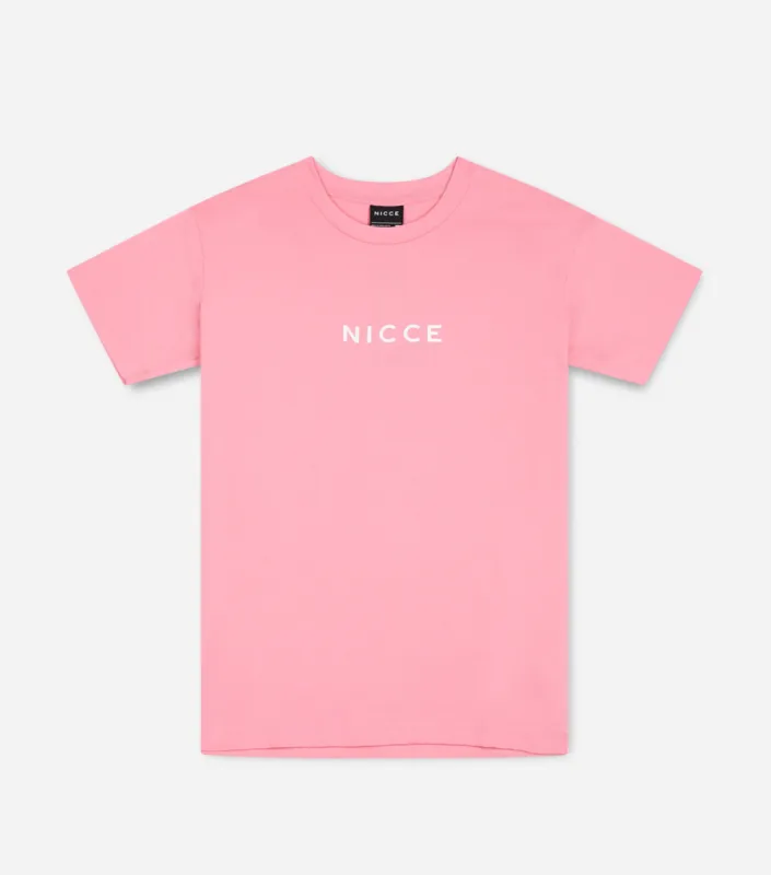 NICCE Mens Centre Logo SS T-Shirt | Pink sold by Nicce