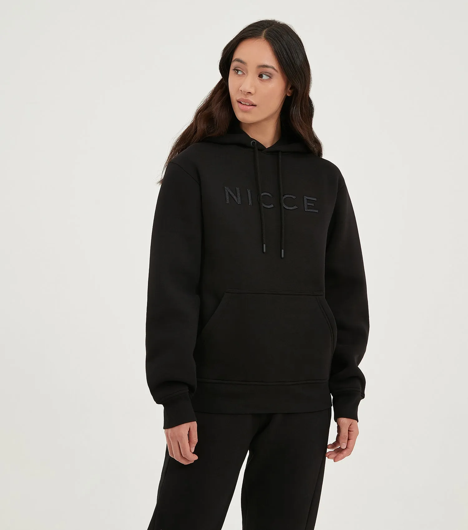 NICCE Womens Ersa Large Logo Hoodie | Black sold by Nicce product image thumbnail 2