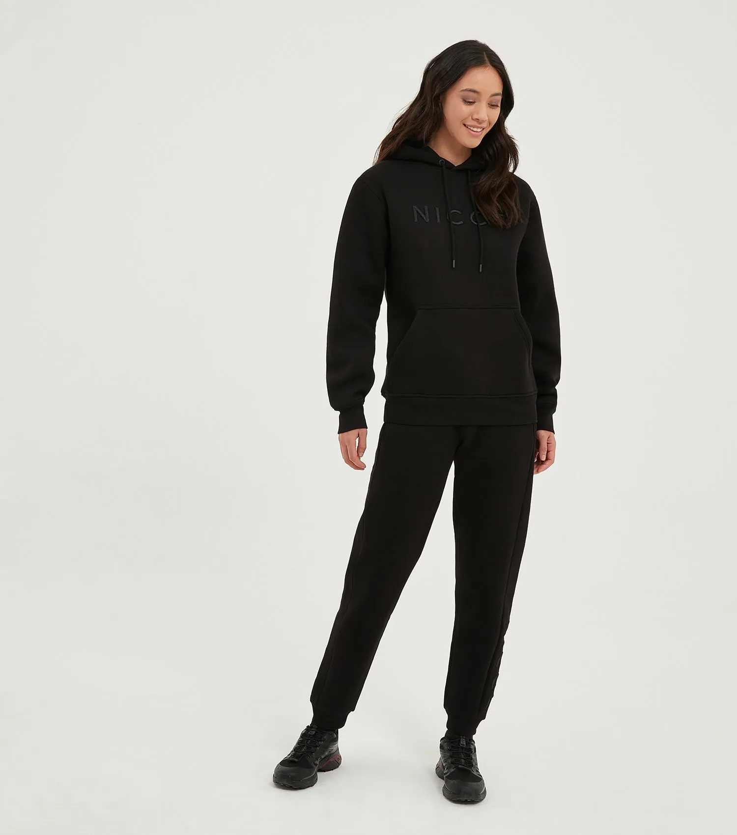 NICCE Womens Ersa Large Logo Hoodie | Black sold by Nicce product image thumbnail 3
