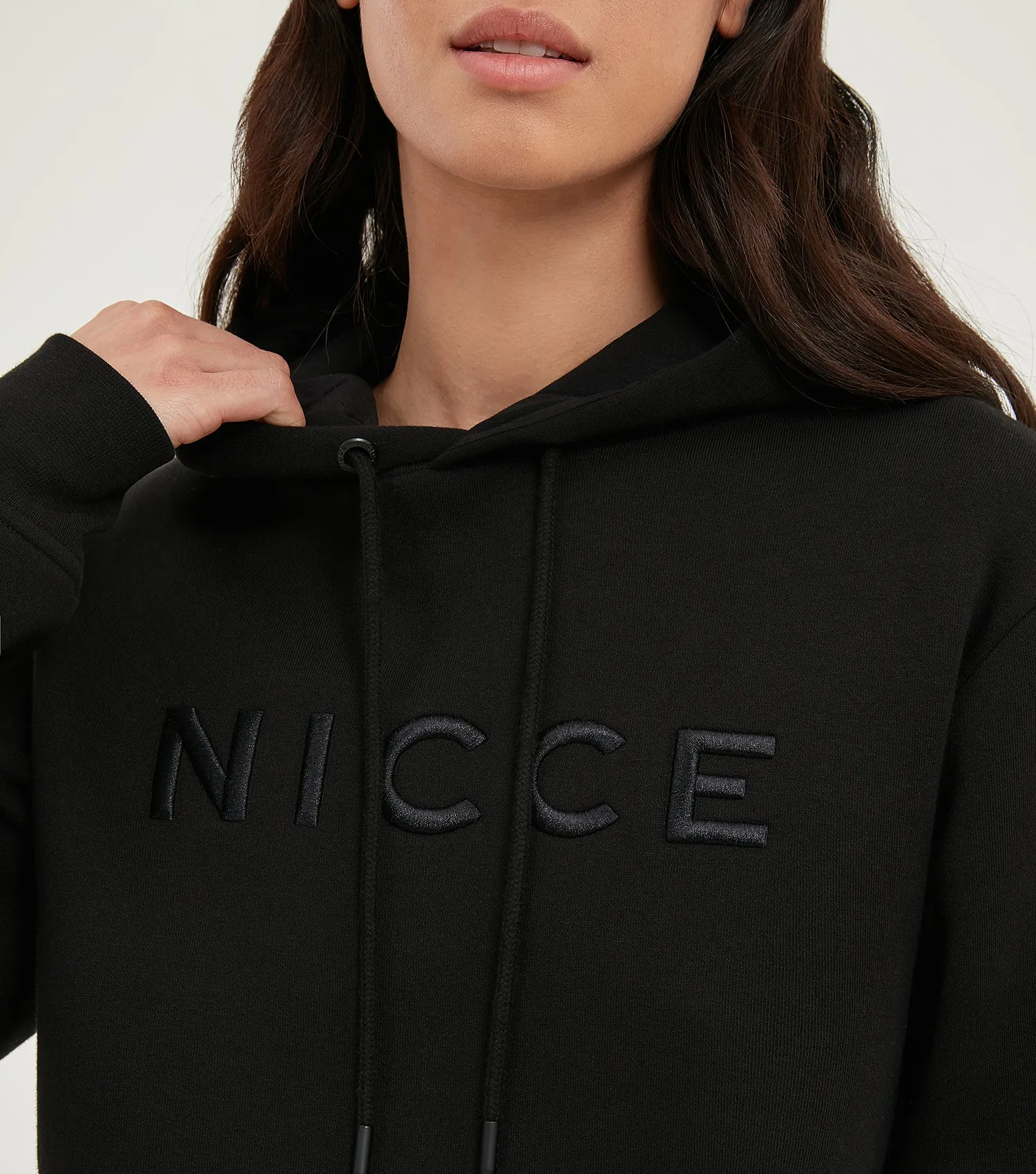 NICCE Womens Ersa Large Logo Hoodie | Black sold by Nicce product image thumbnail 4