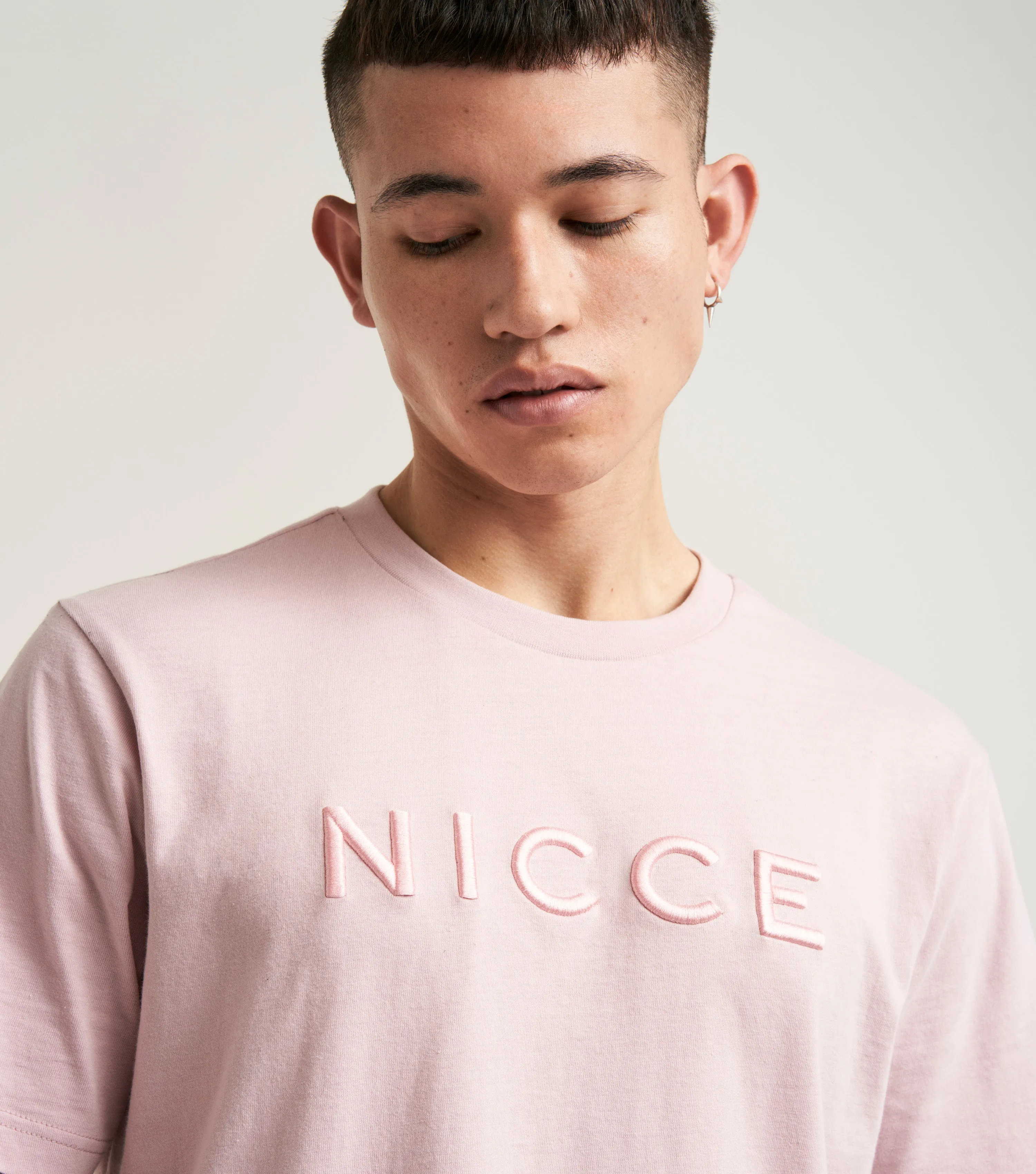 NICCE Mens Mercury T-Shirt | Chalk Pink sold by Nicce product image thumbnail 4