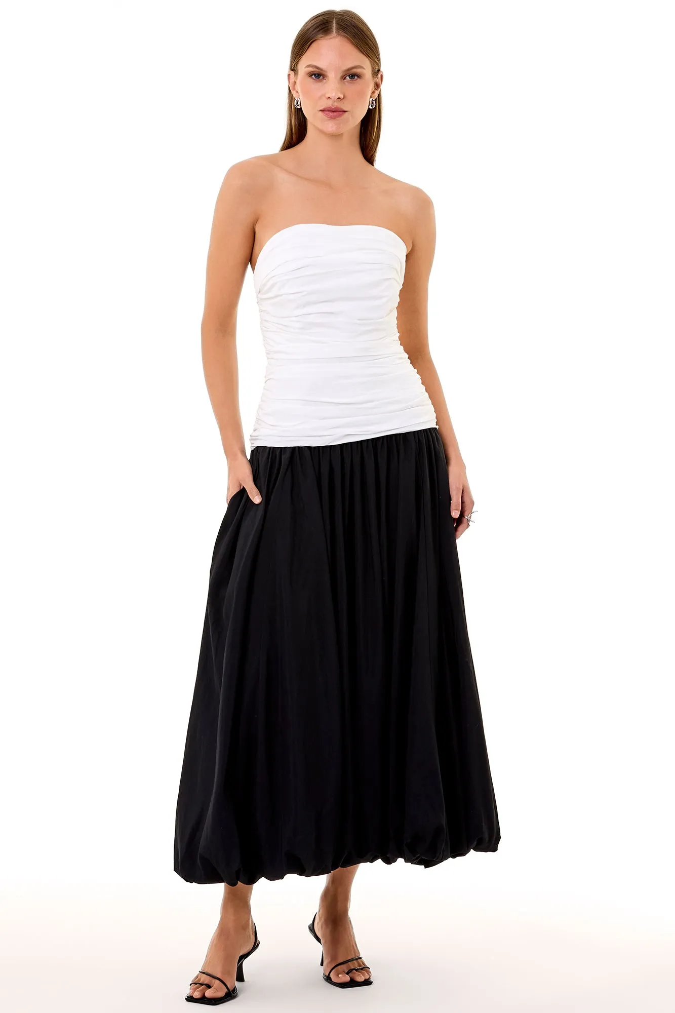 DESPINA DRESS - IVORY/BLACK sold by NICHOLAS