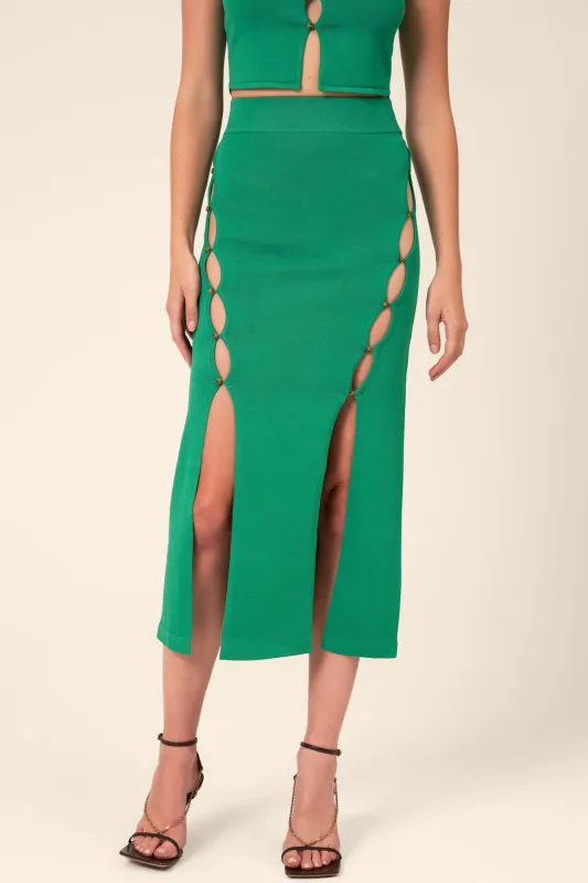 Skyla Knit Skirt - Fern sold by NICHOLAS