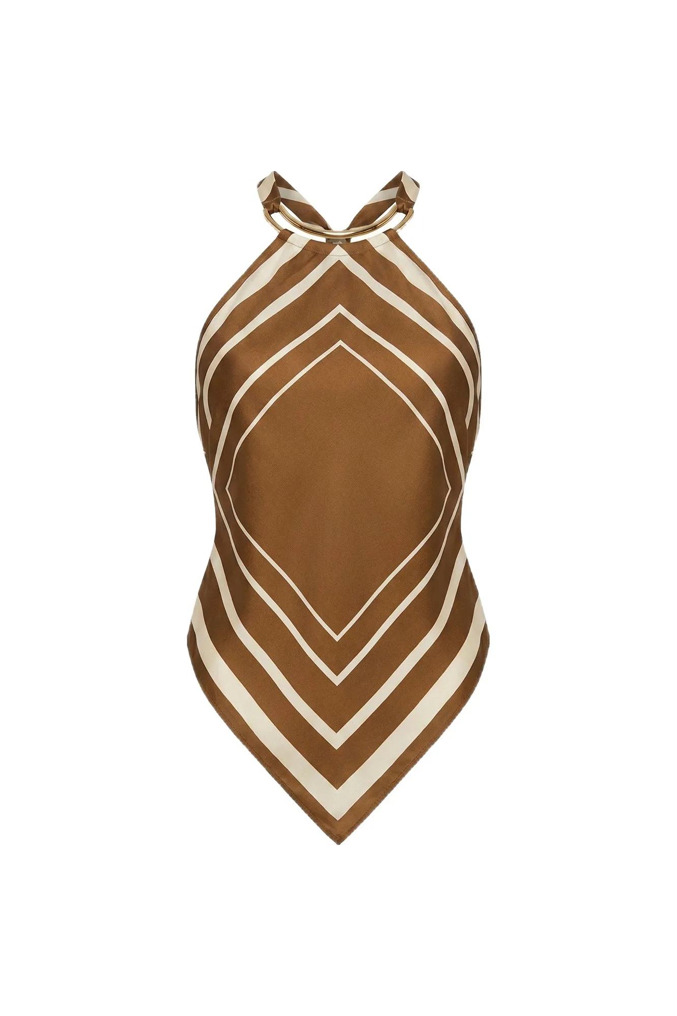 SKYE TOP - SPICE IVORY SCARF PRINT sold by NICHOLAS product image thumbnail 4
