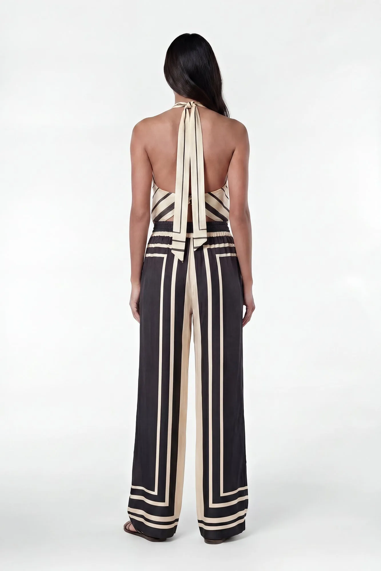 SANDRA PANT - BLACK IVORY SCARF PRINT sold by NICHOLAS product image thumbnail 3