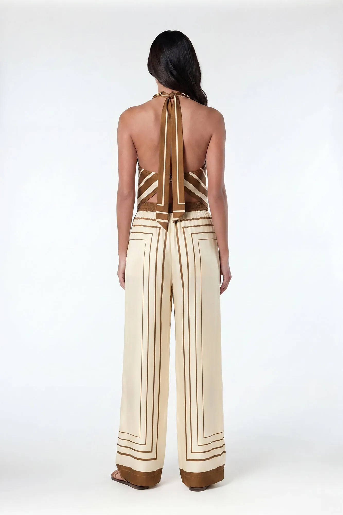 SANDRA PANT - IVORY SPICE SCARF PRINT sold by NICHOLAS product image thumbnail 3